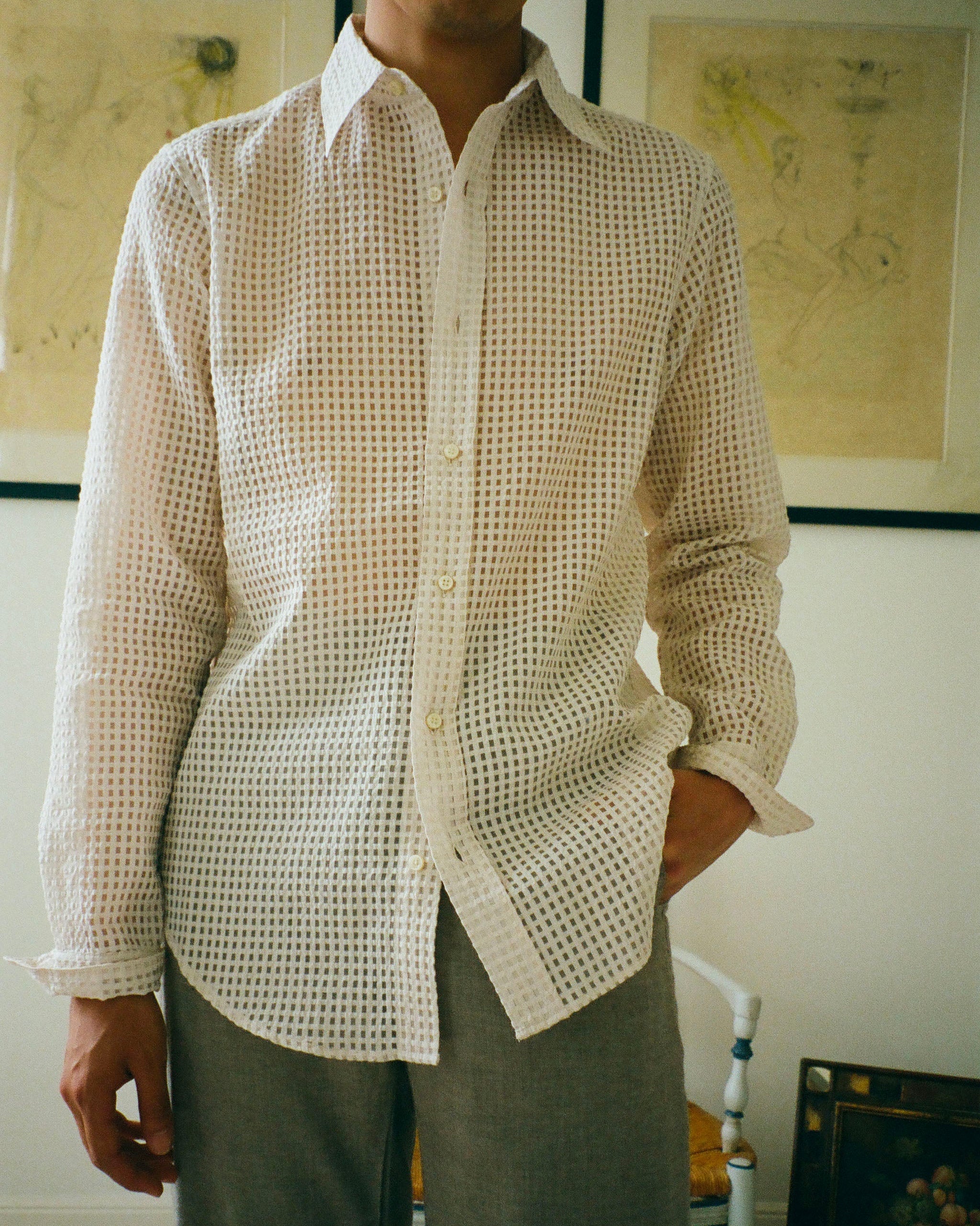 EREVAN SHIRT - BEIGE CHECK