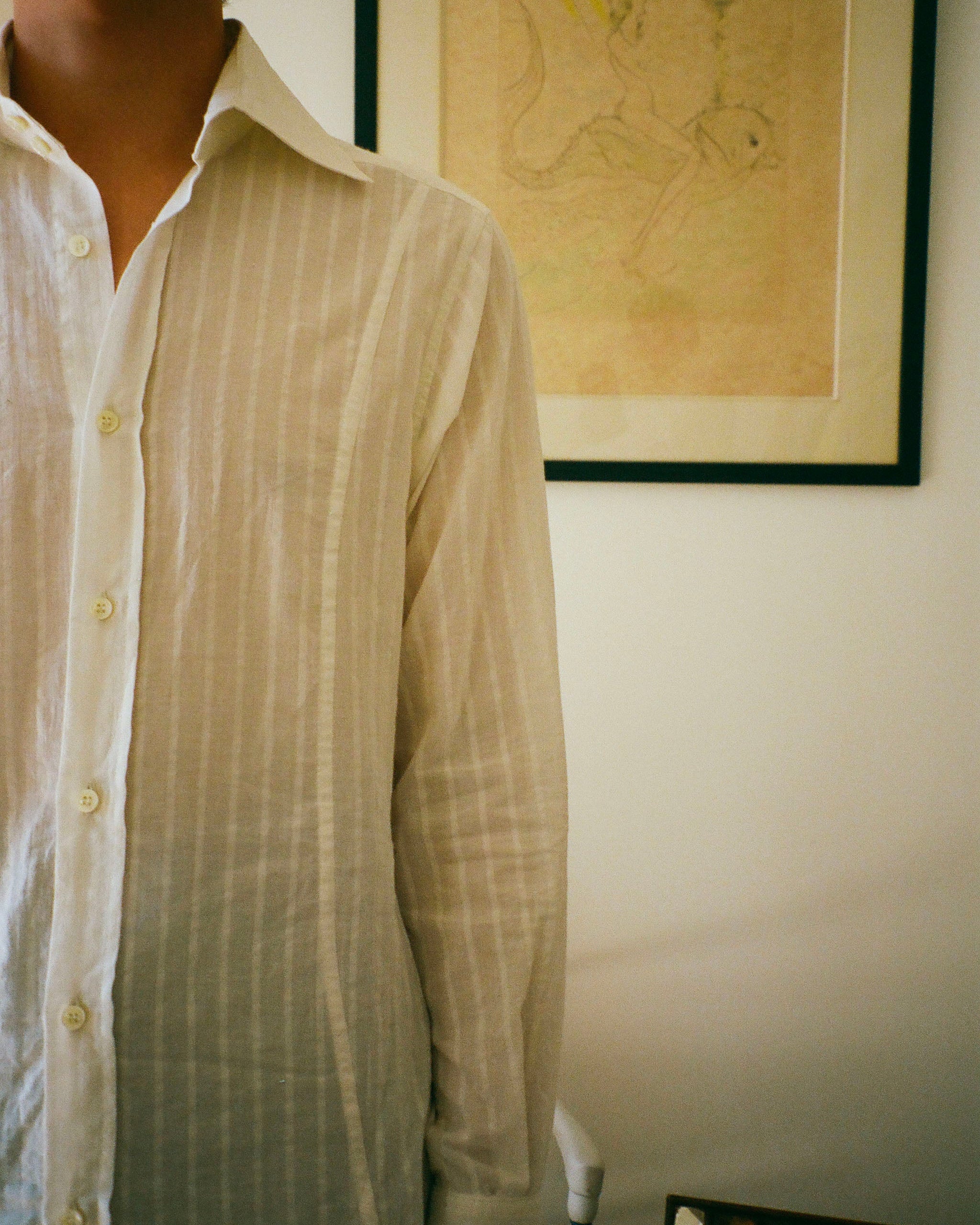 CHEMISE WILL RAYURES IVORY