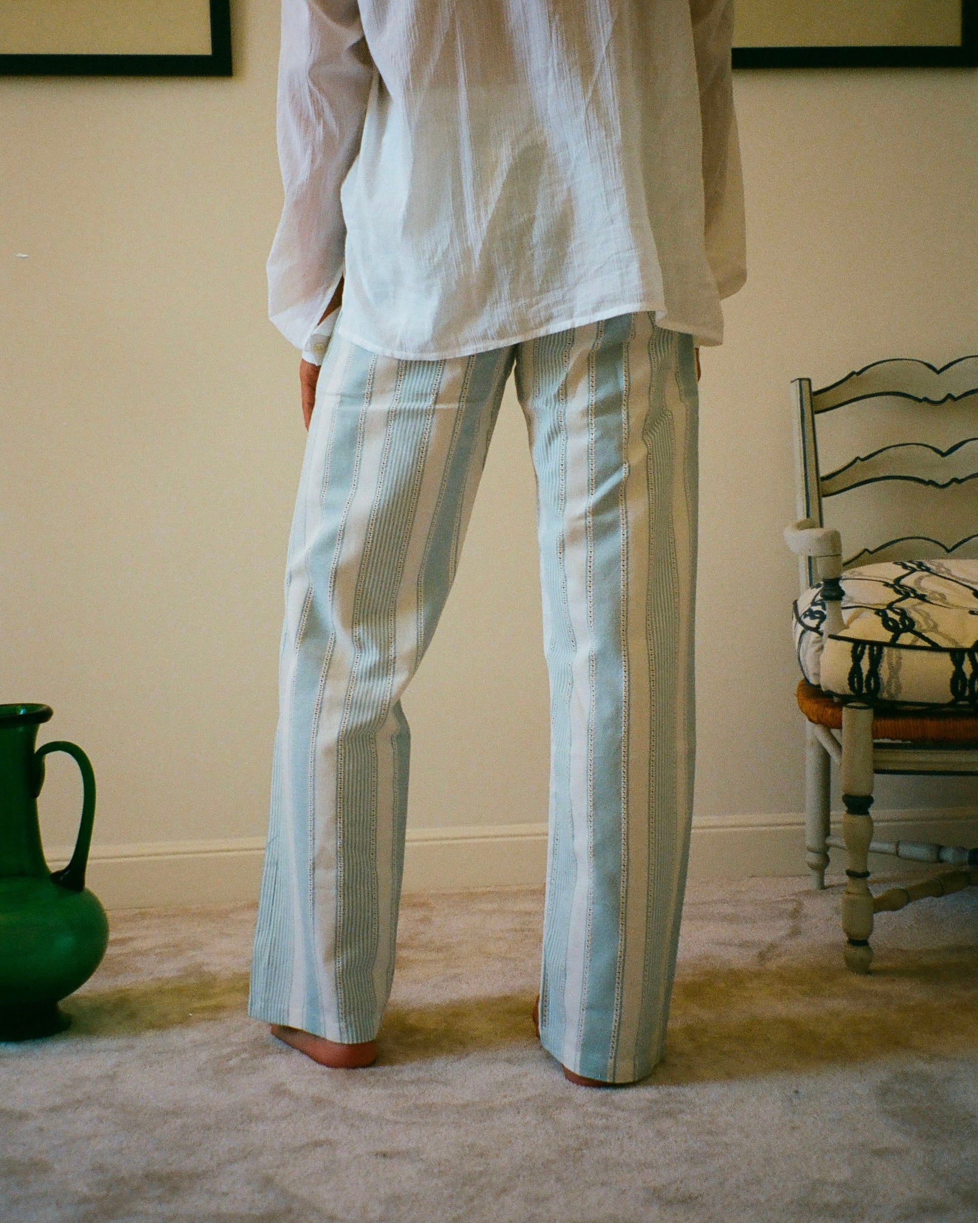 CAPON TROUSERS - STRIPED JACQUARD