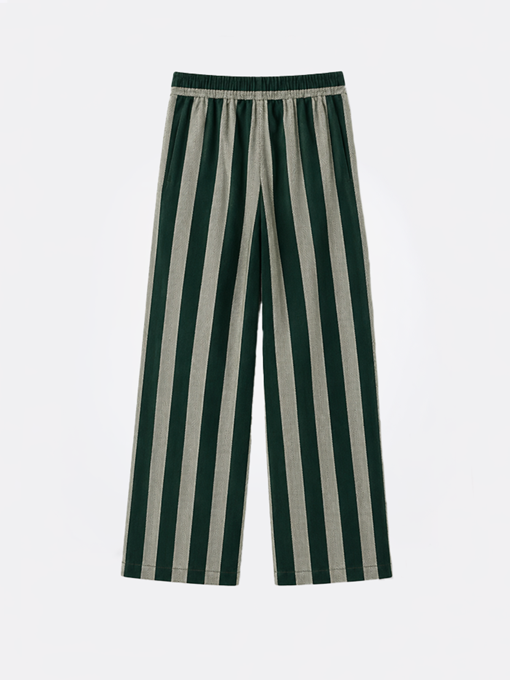 DOBBY GREEN CAPON TROUSERS