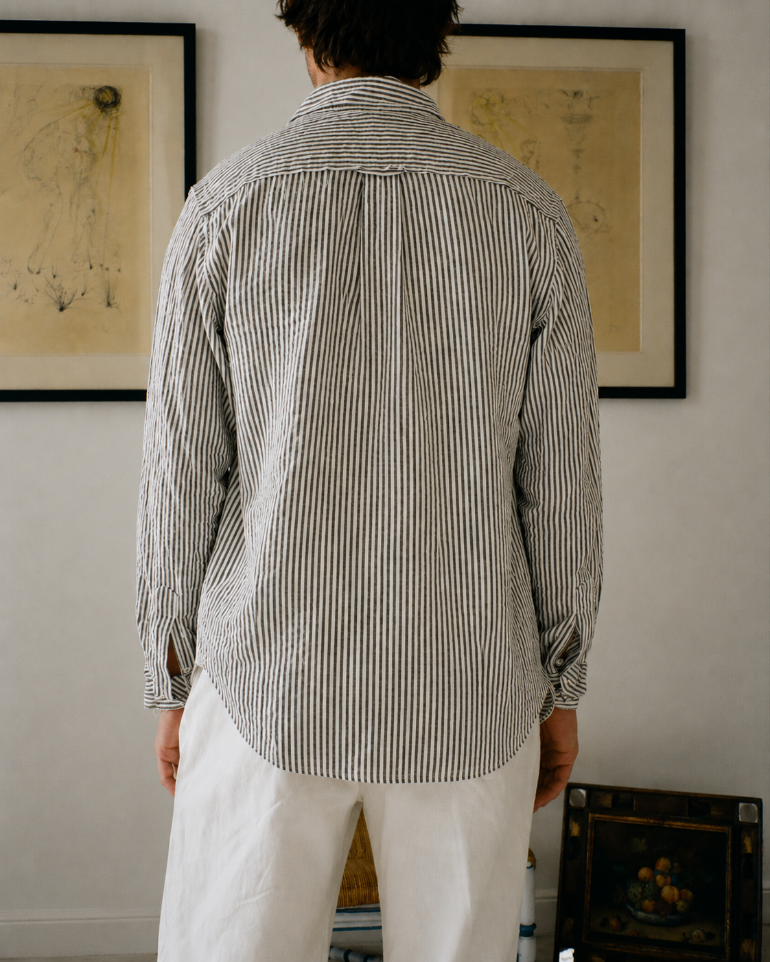 JAGGER HERRINGBONE SHIRT BLACK