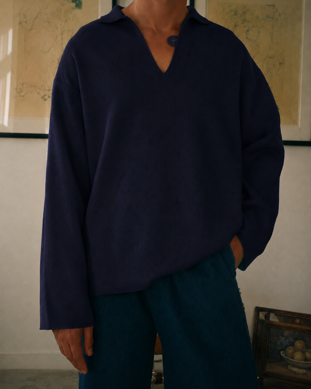 VAREUSE MERINOS NAVY