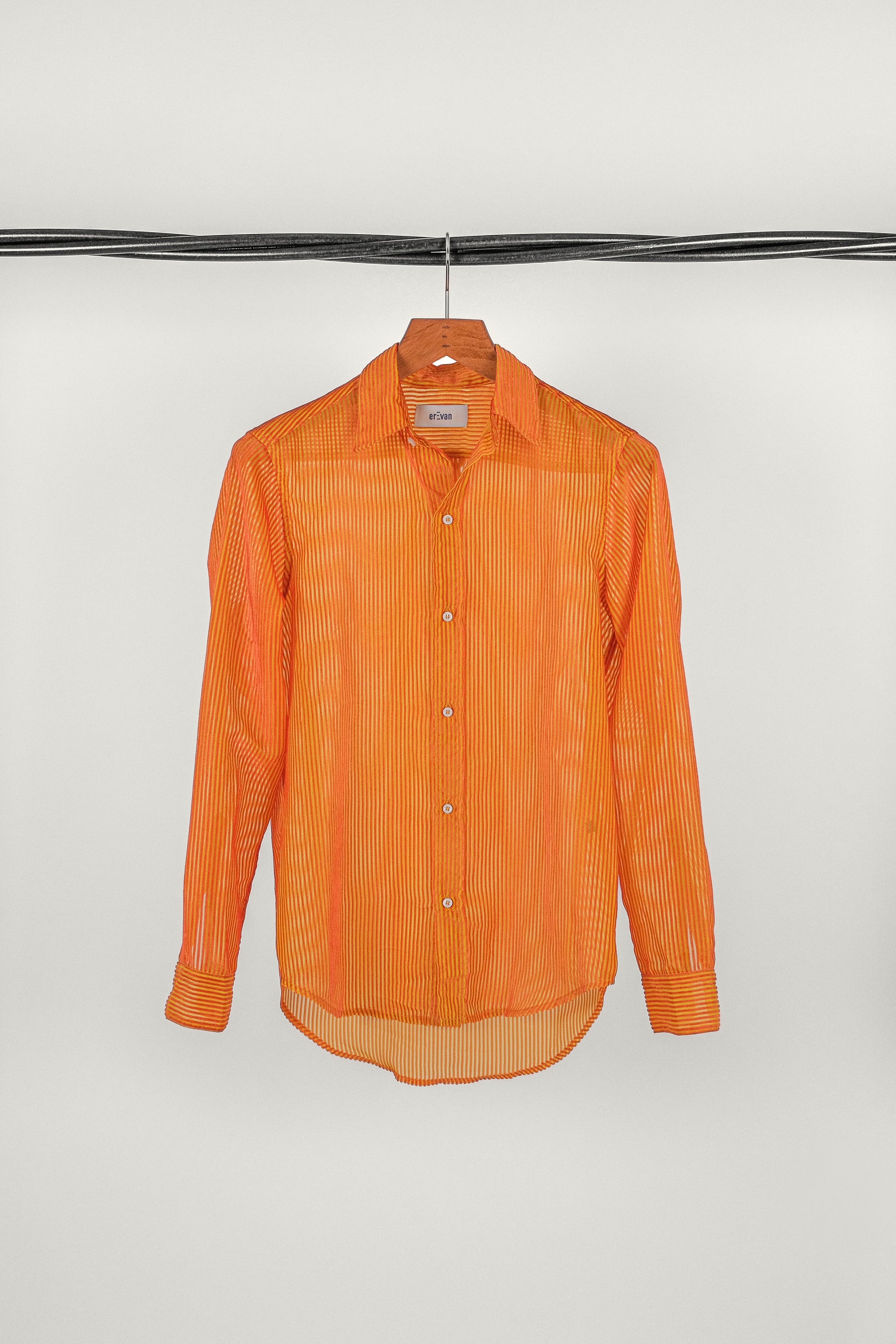 CHEMISE EREVAN - VELOURS CÔTELÉ ORANGE