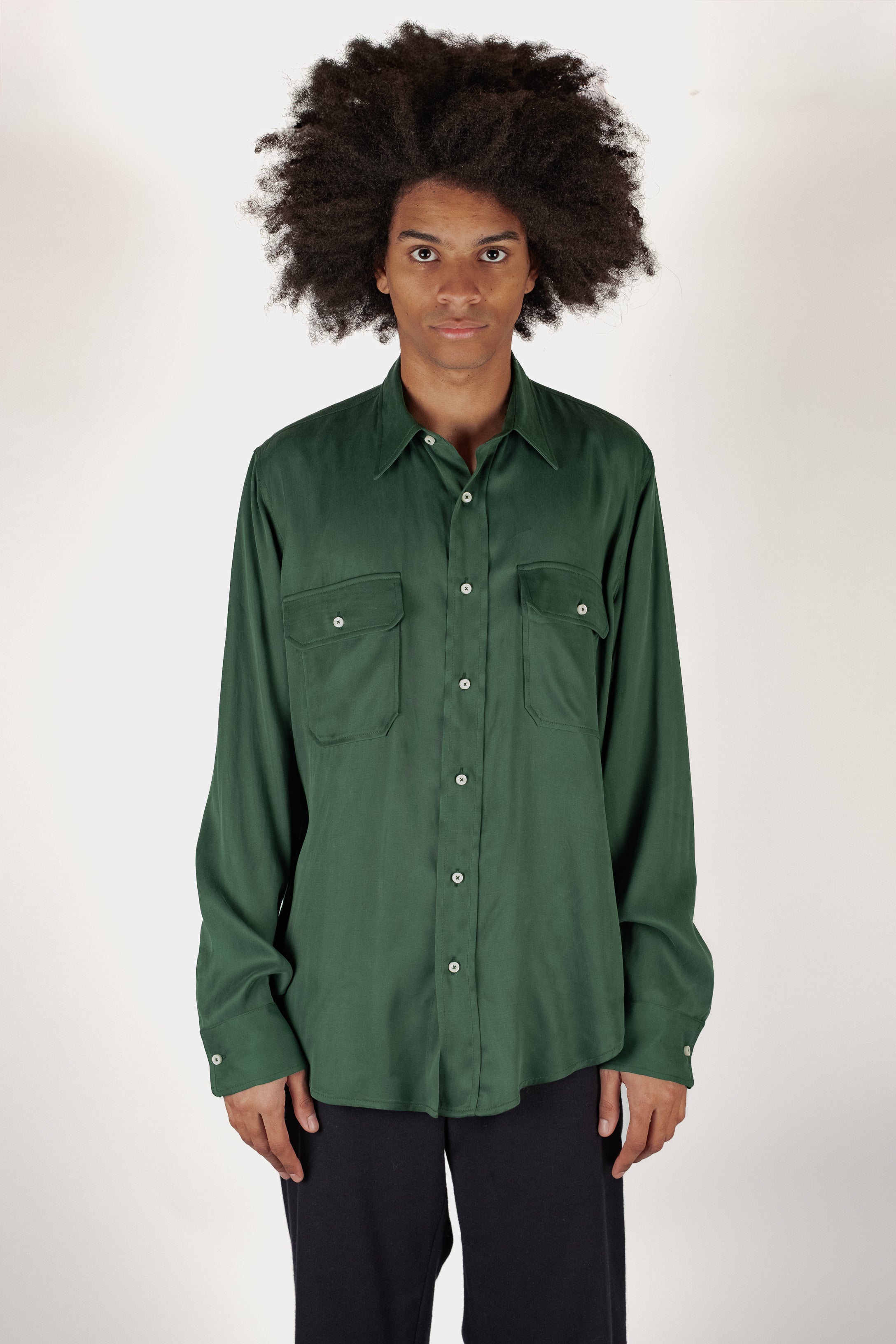 CHEMISE CAMARGUE SOIRÉE VERT SAPIN