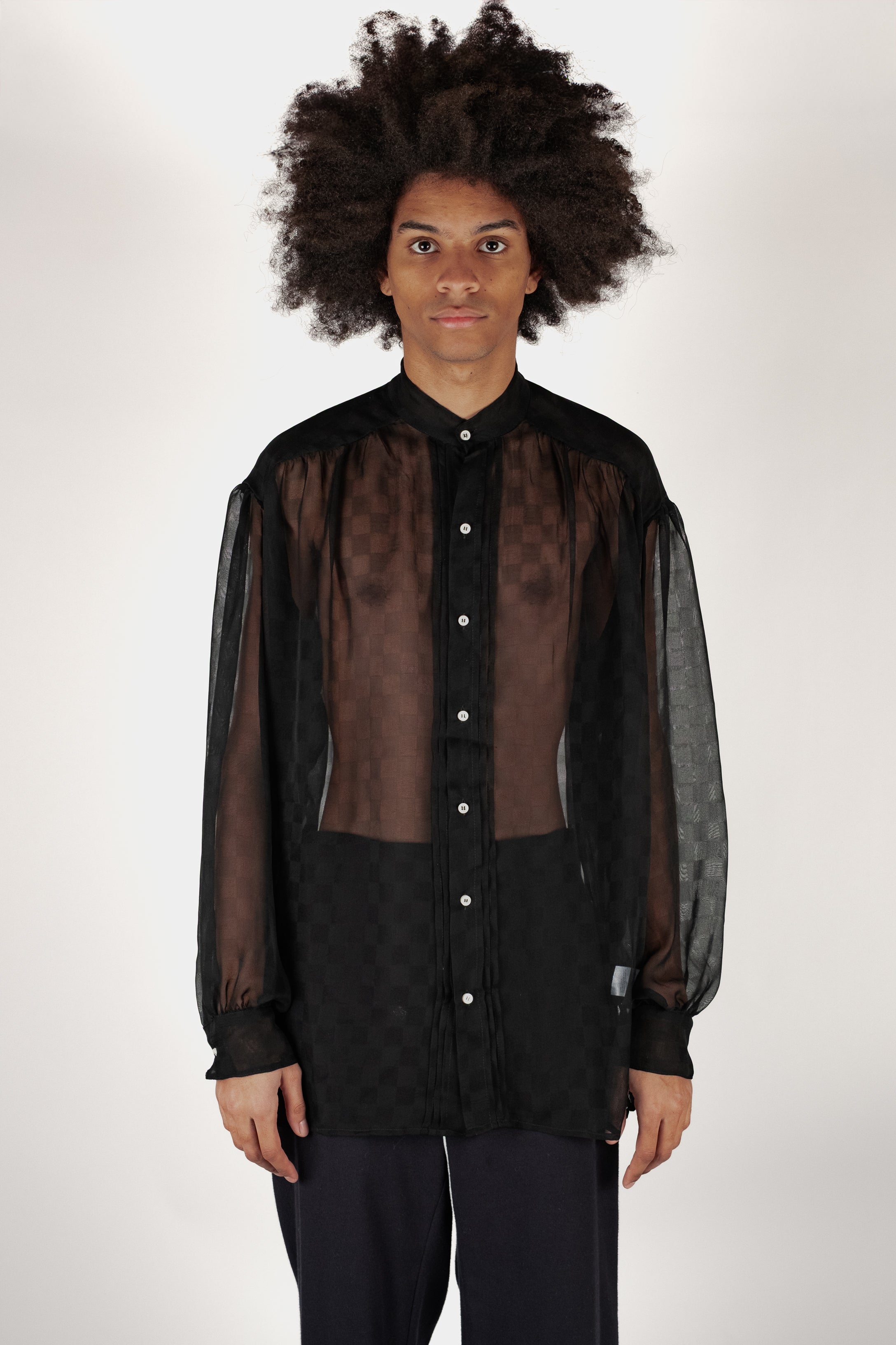 CHEMISE SIGNAC PLISSÉE NOIRE