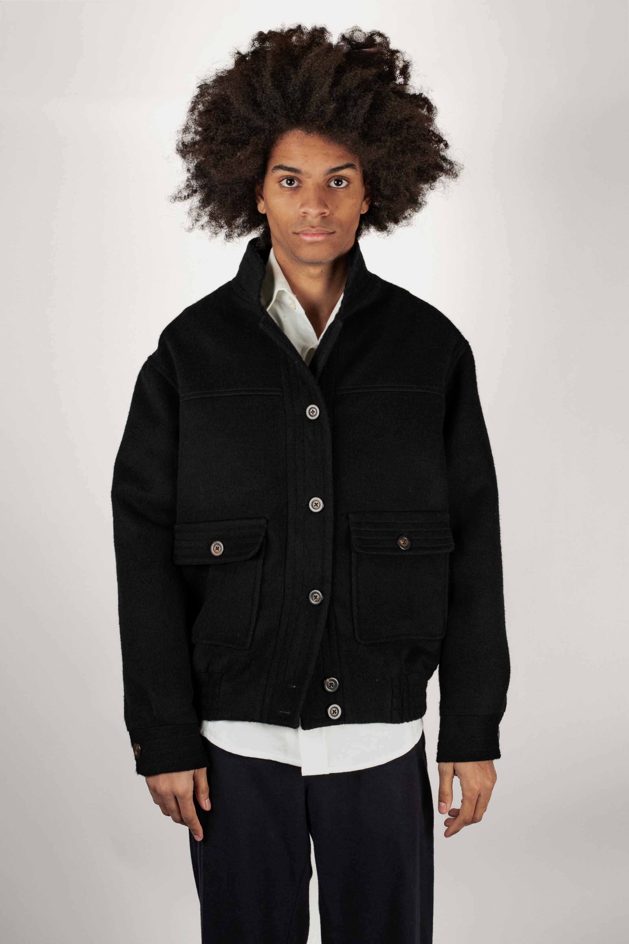 VESTE 8B LAINE NOIRE