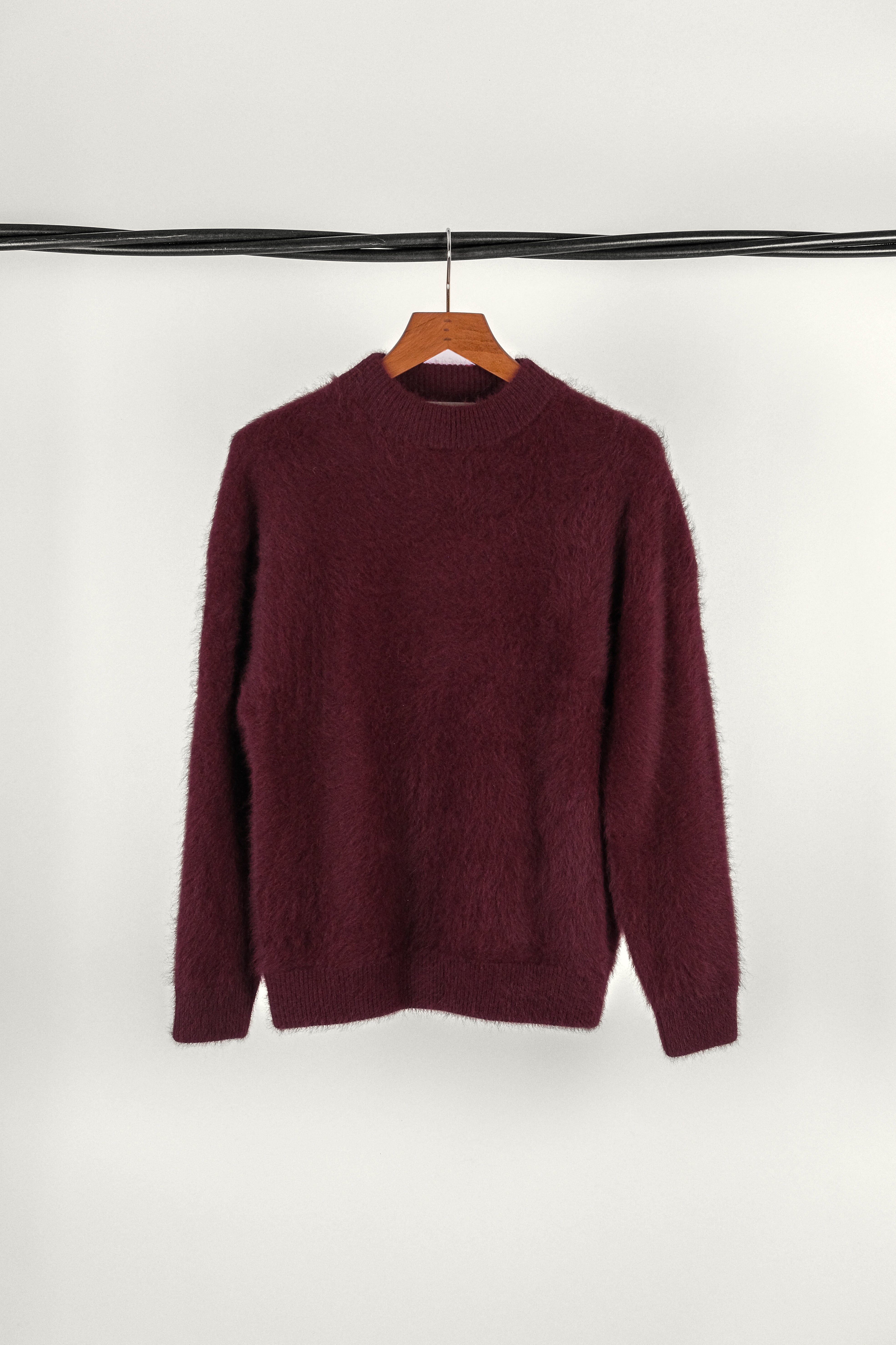 CREWNECK FOX • CASHMERE BORDEAUX | Crewneck pour homme Erevan