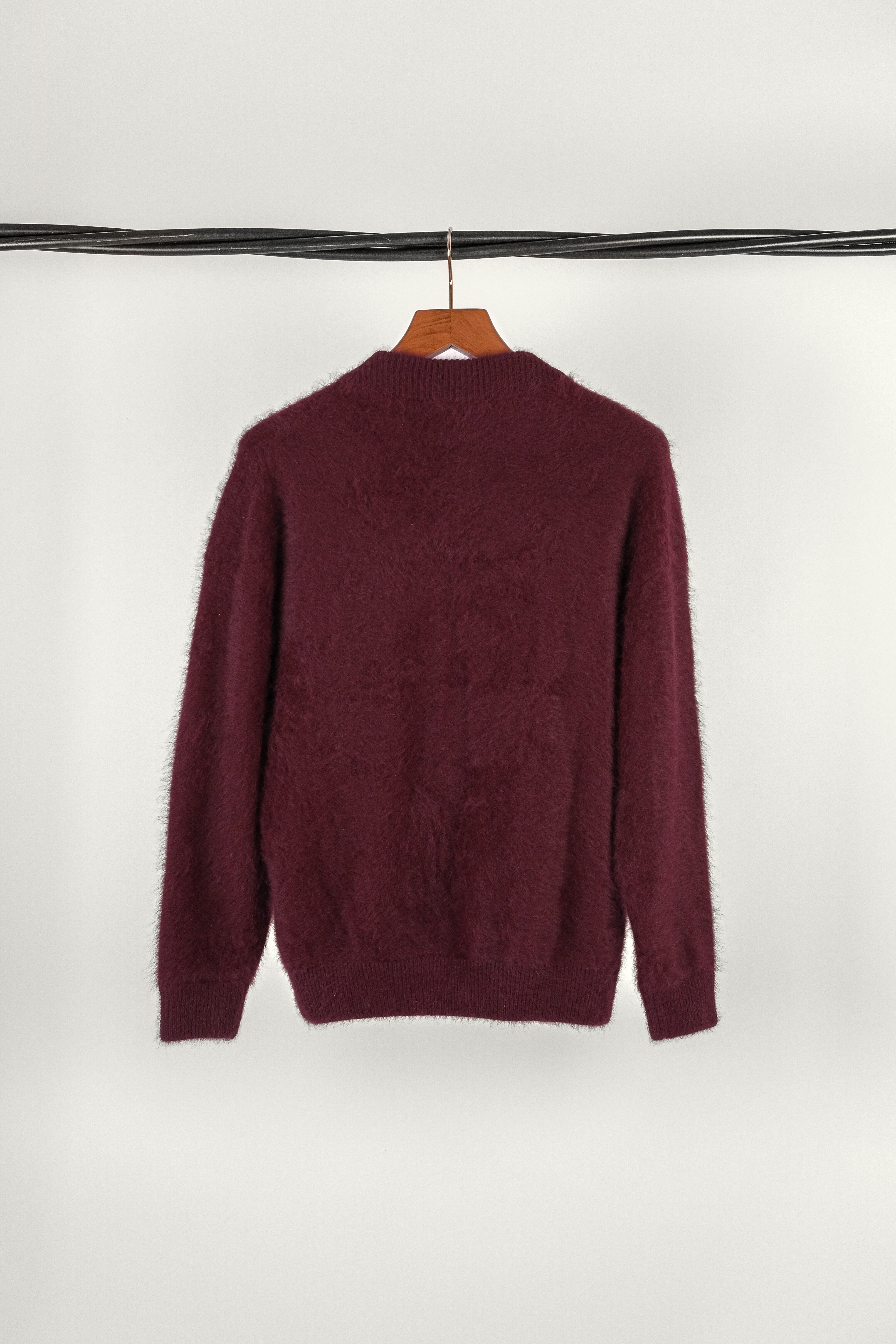 CREWNECK FOX • CASHMERE BORDEAUX | Crewneck pour homme Erevan