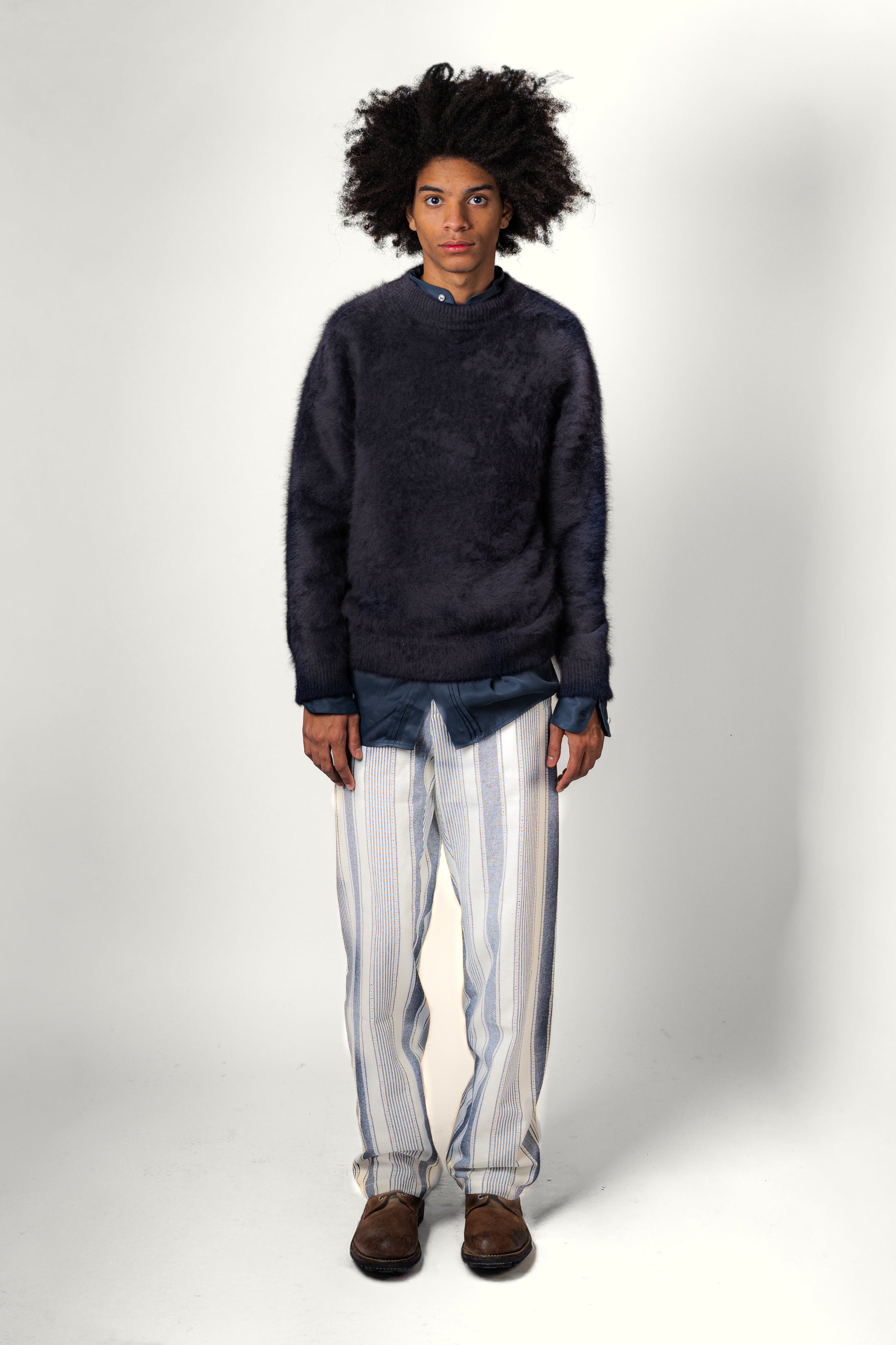 CREWNECK FOX • CASHMERE NAVY | Crewneck pour homme Erevan