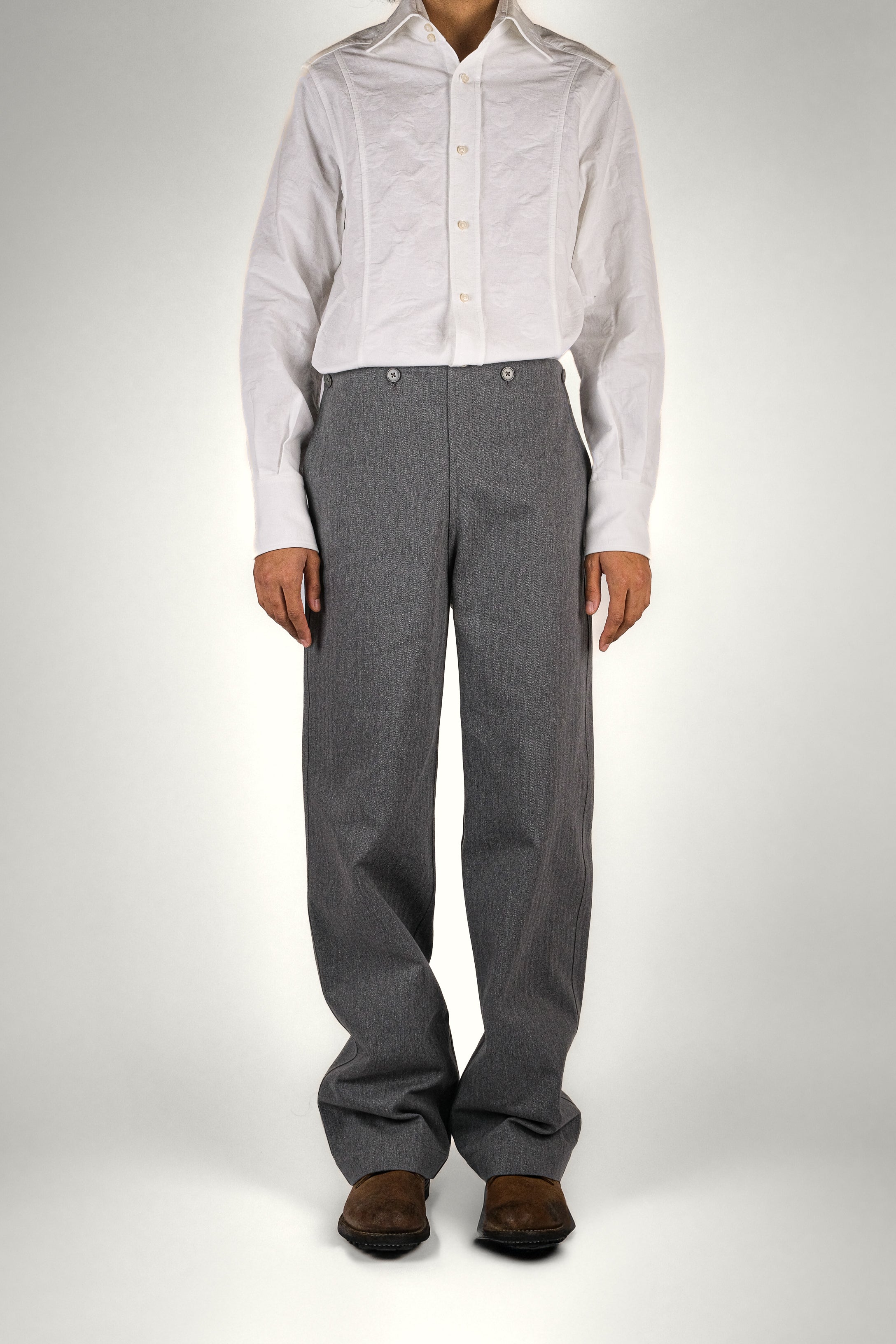 PANTALON A PONT • HERRINGBONE GREY | Pantalon pour homme Erevan