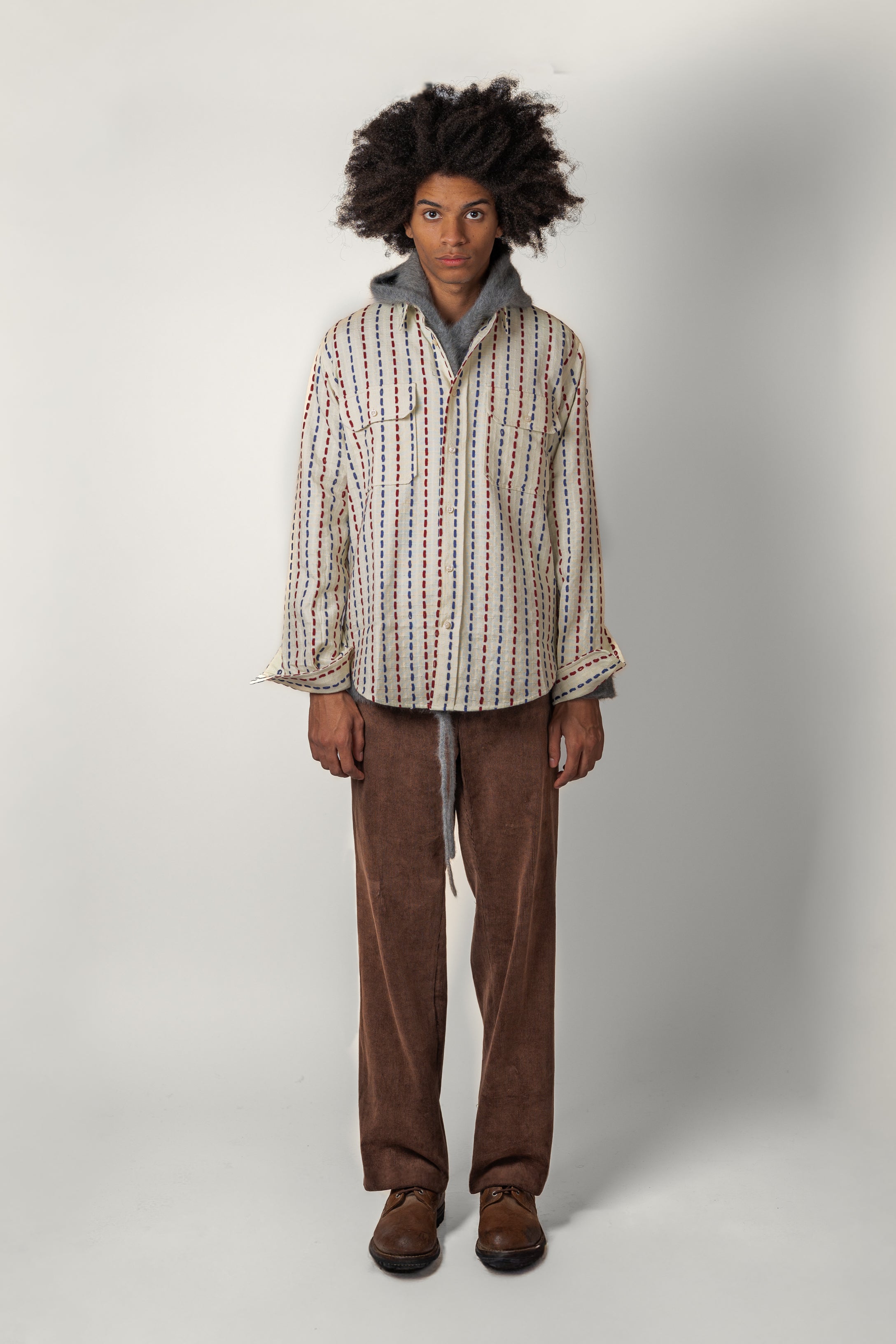 CHEMISE CAMARGUE • JACQUARD BLEU BLANC ROUGE | Chemise pour homme Erevan