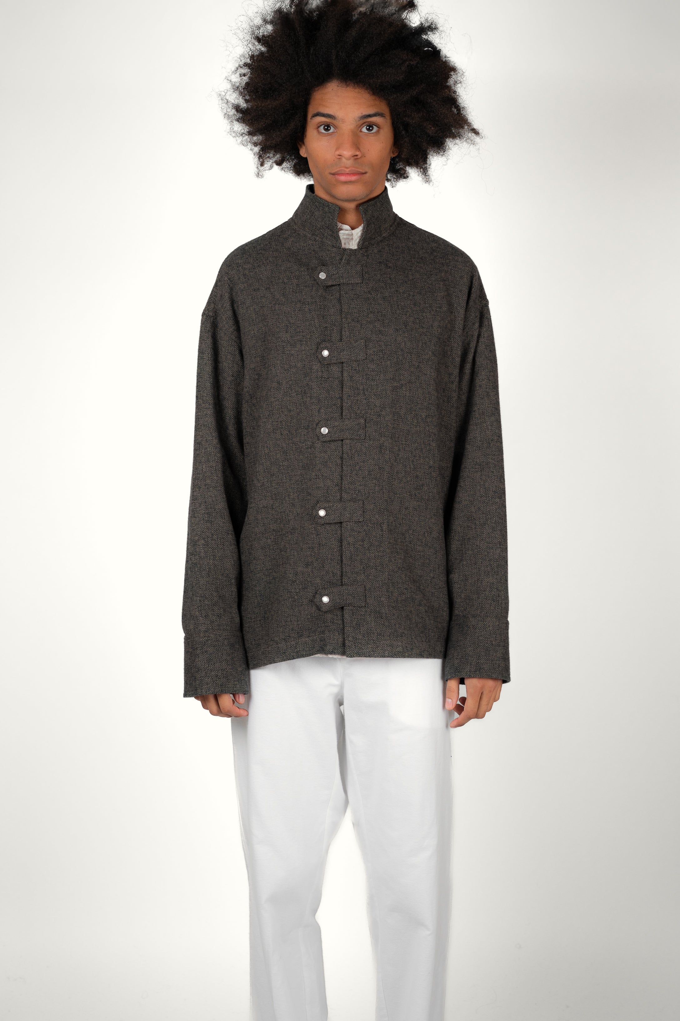 SURCHEMISE OFFICIER • TWILL BRUSH GREEN | Surchemise pour homme Erevan