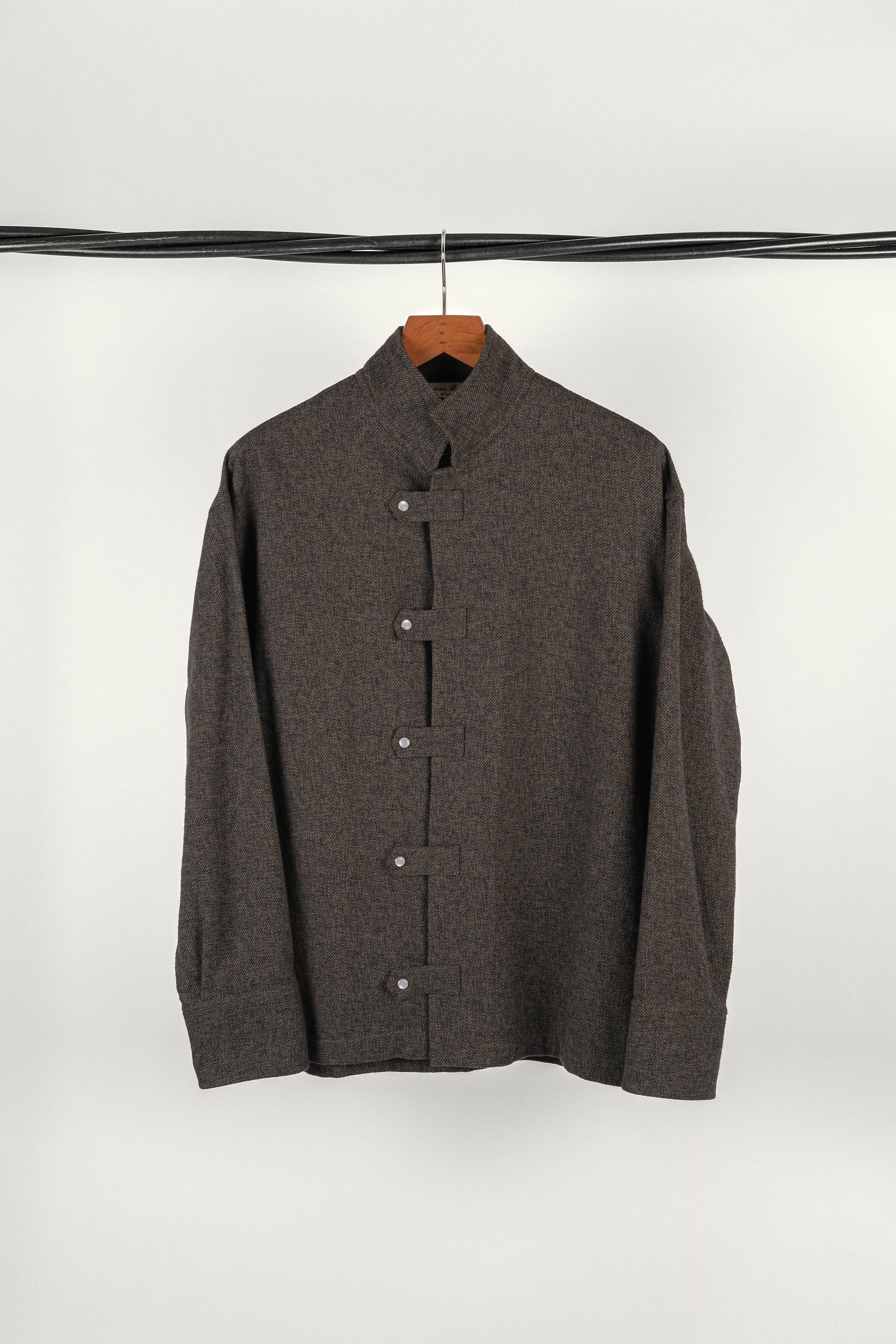 SURCHEMISE OFFICIER • TWILL BRUSH GREEN | Surchemise pour homme Erevan