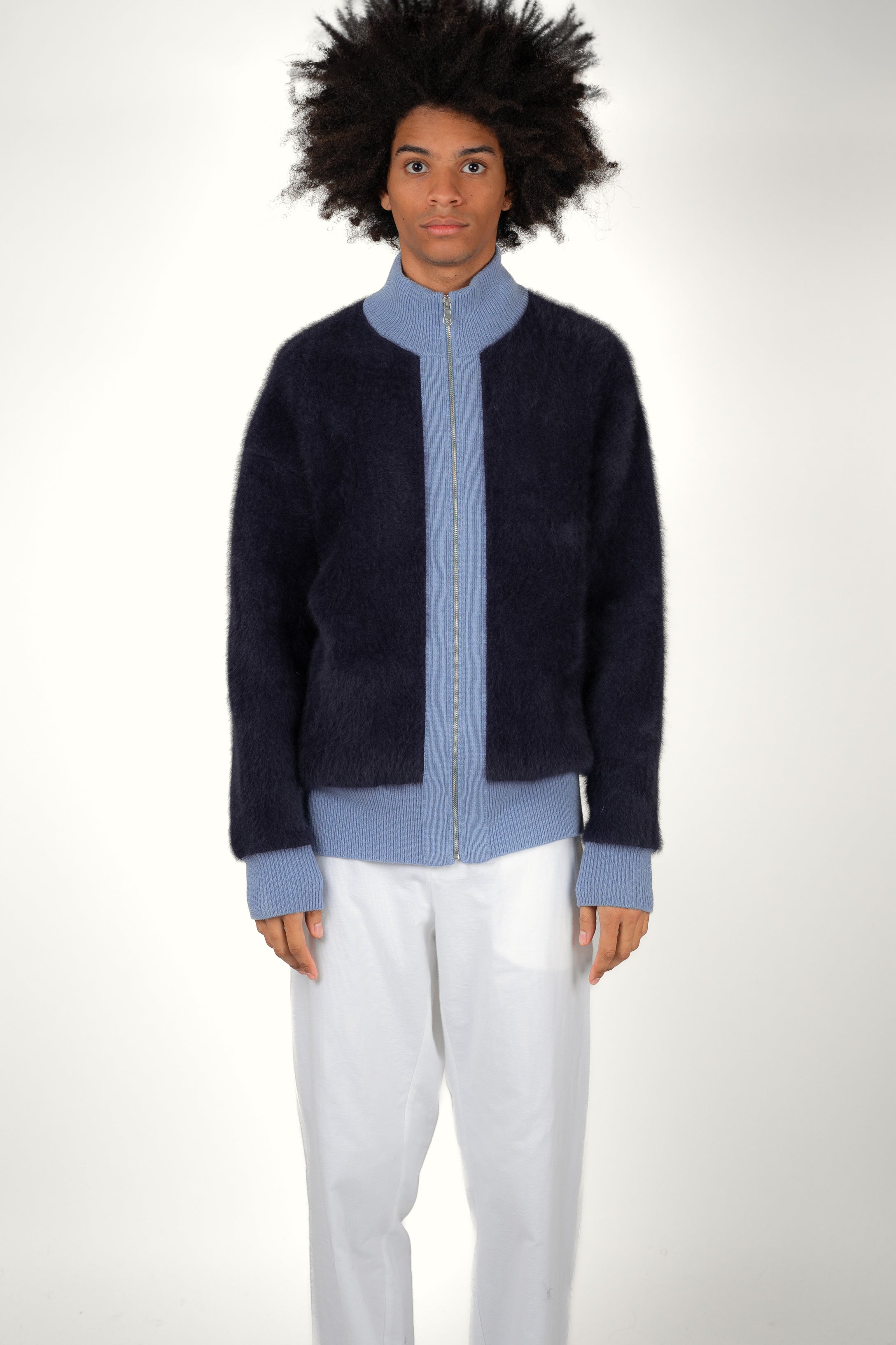 ZIP JACKET FUJI • CASHMERE NAVY | ZIP JACKET FUJI pour homme Erevan