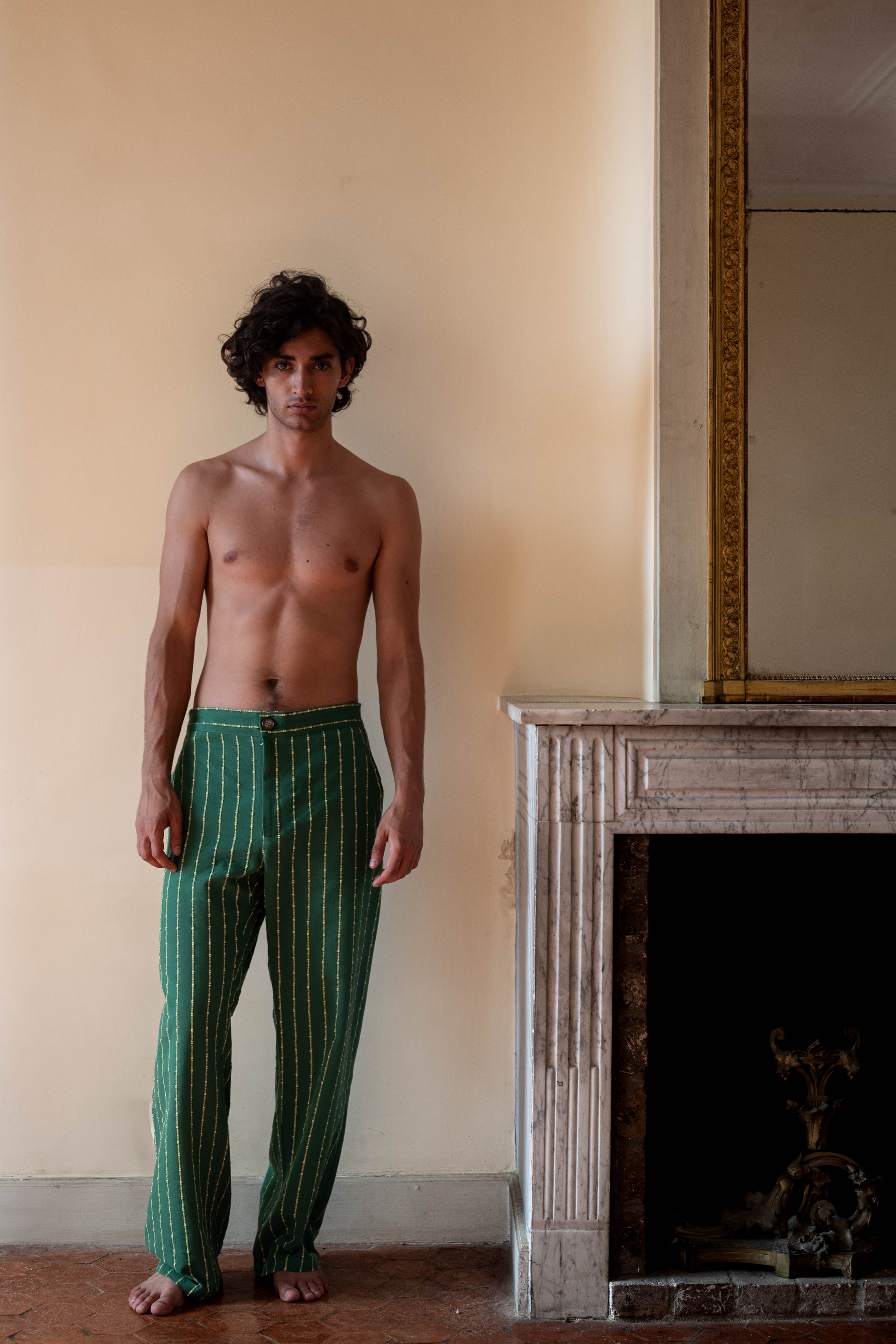 PANTALON CAPON - VERT