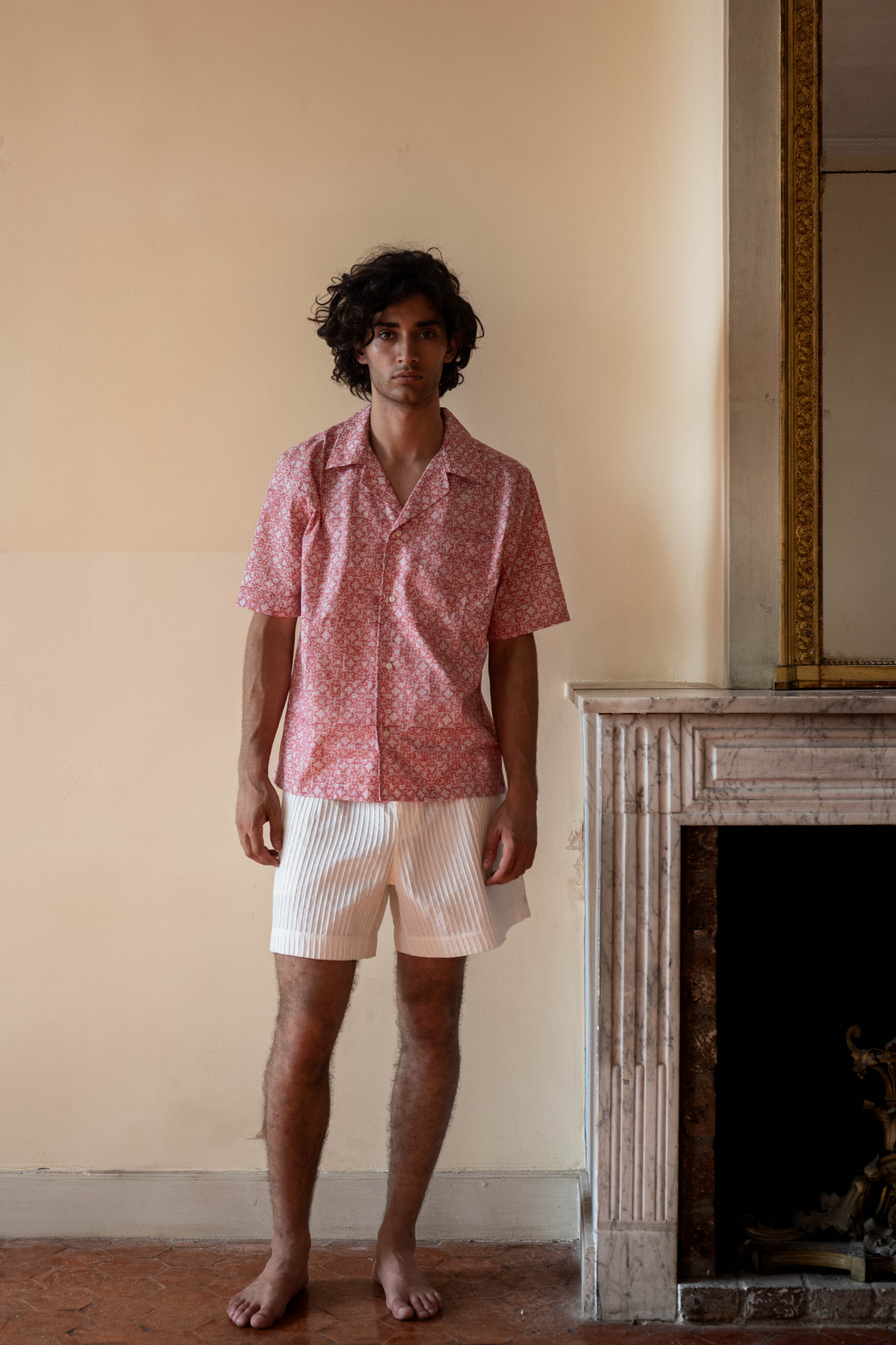 CHEMISE ESCALET FLORAL ROUGE