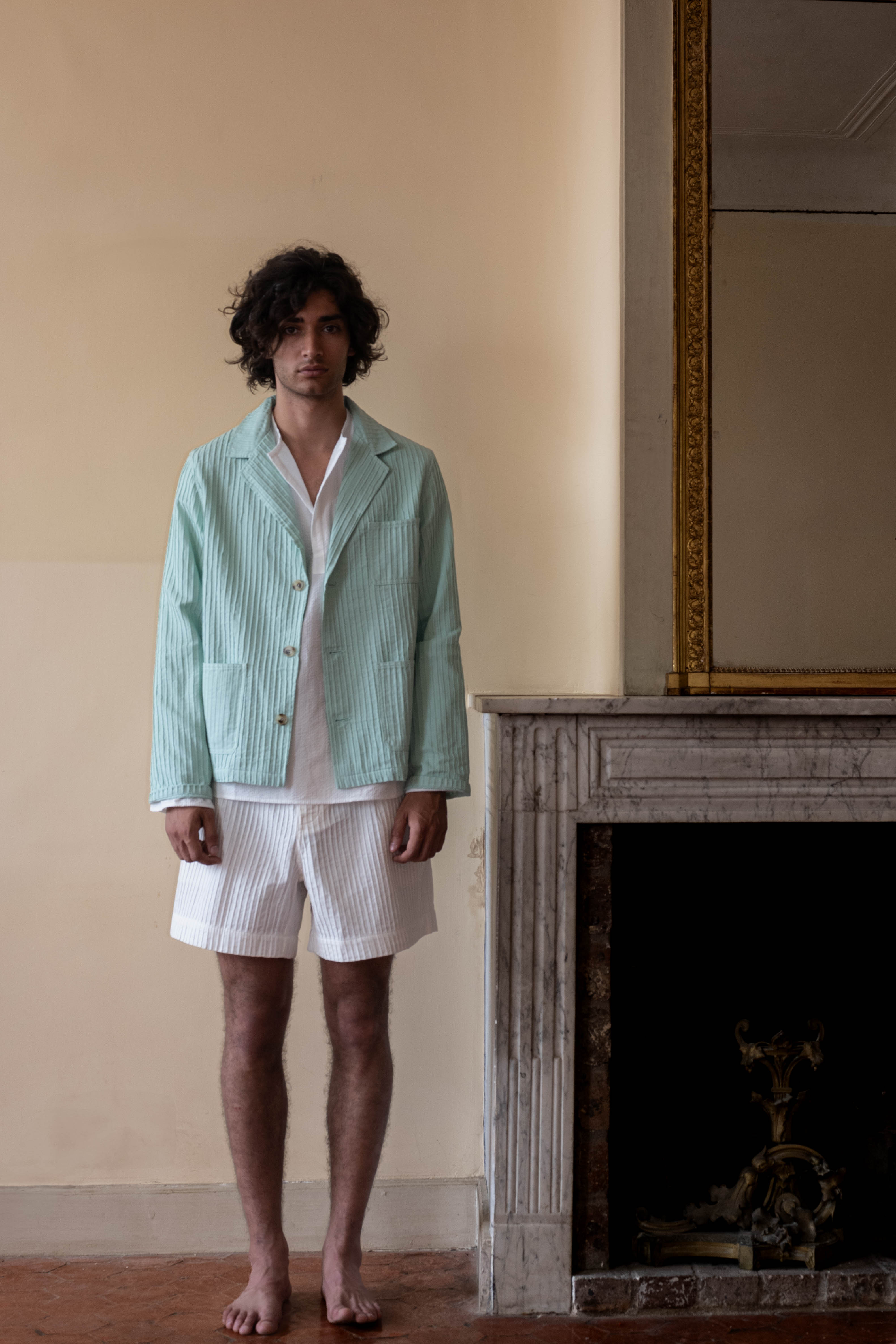 VESTE LA PONCHE - STRIPE VERT