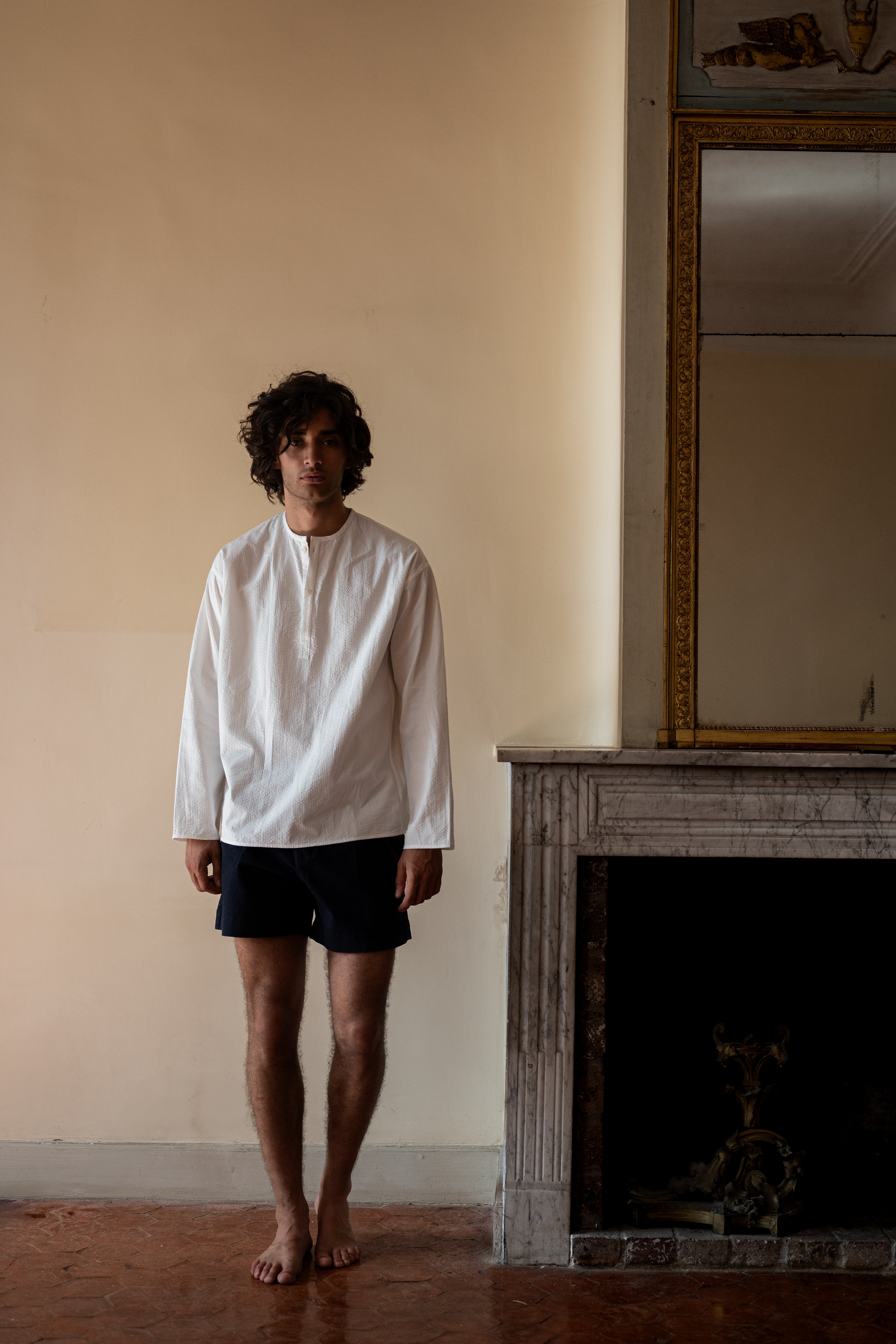 CHEMISE CAPON SEERSUCKER BLANC