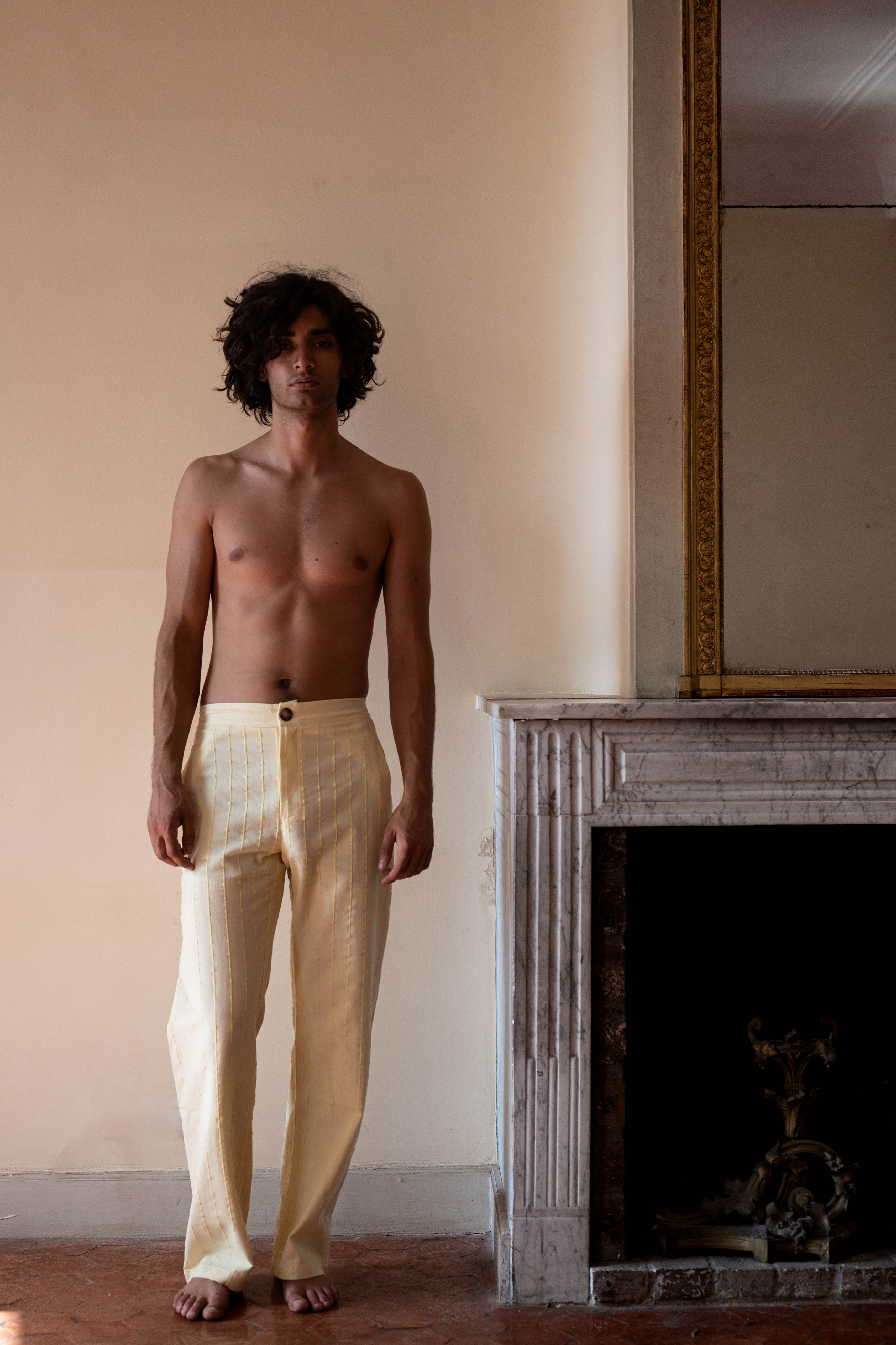 PANTALON CAPON - CRÈME