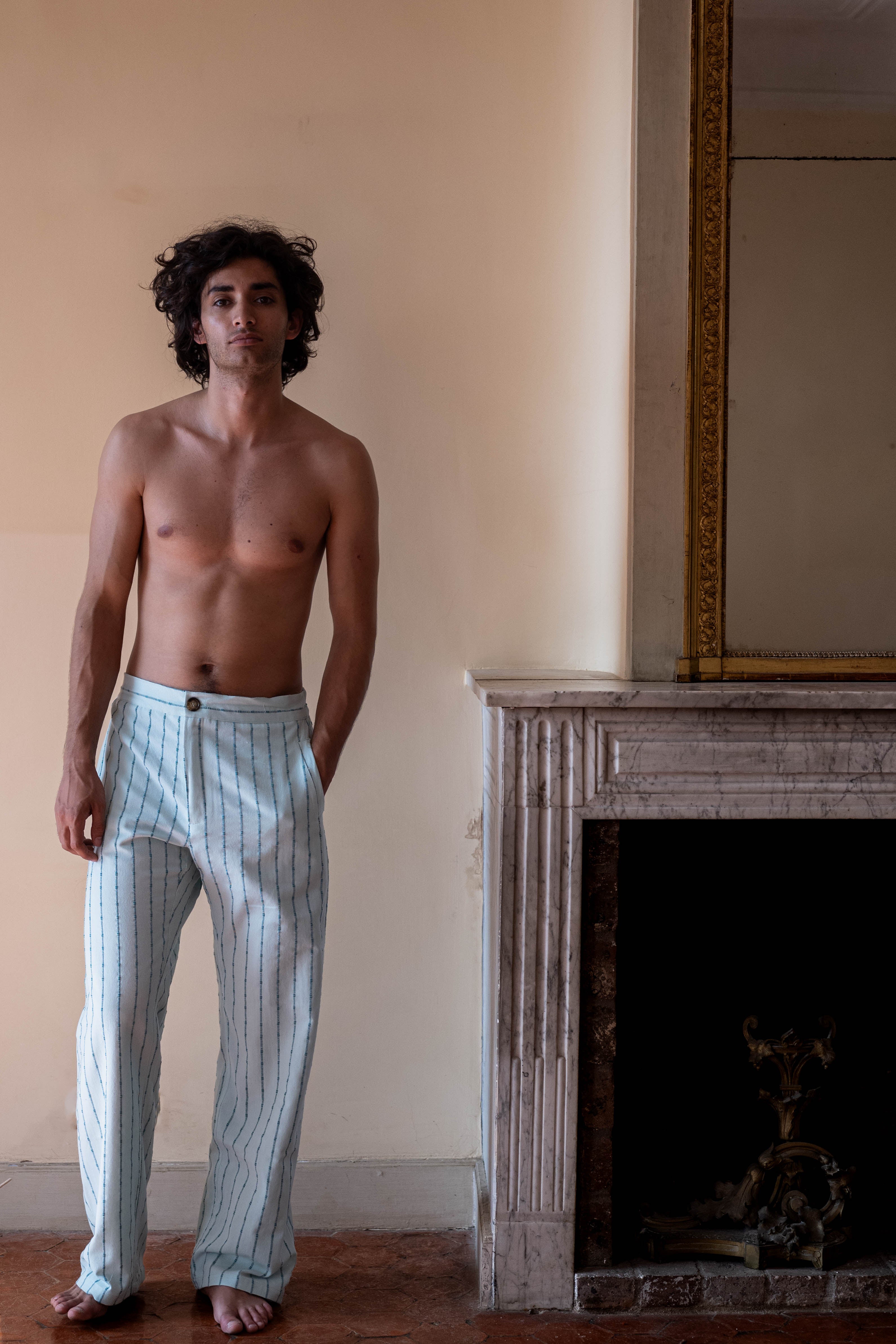 PANTALON CAPON - AZUR