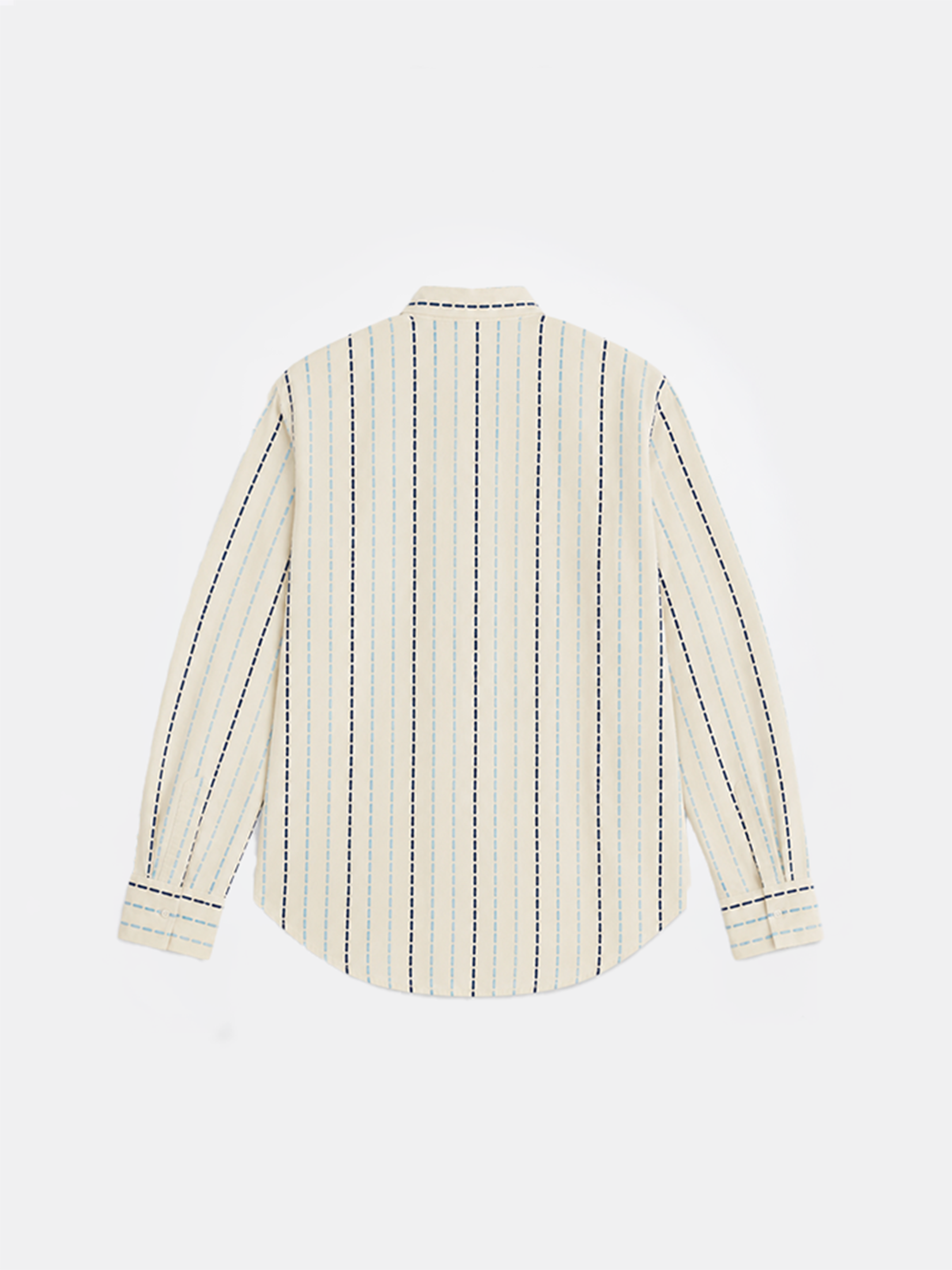 SURCHEMISE CAMARGUE - DOBBY CRÈME ET BLEU