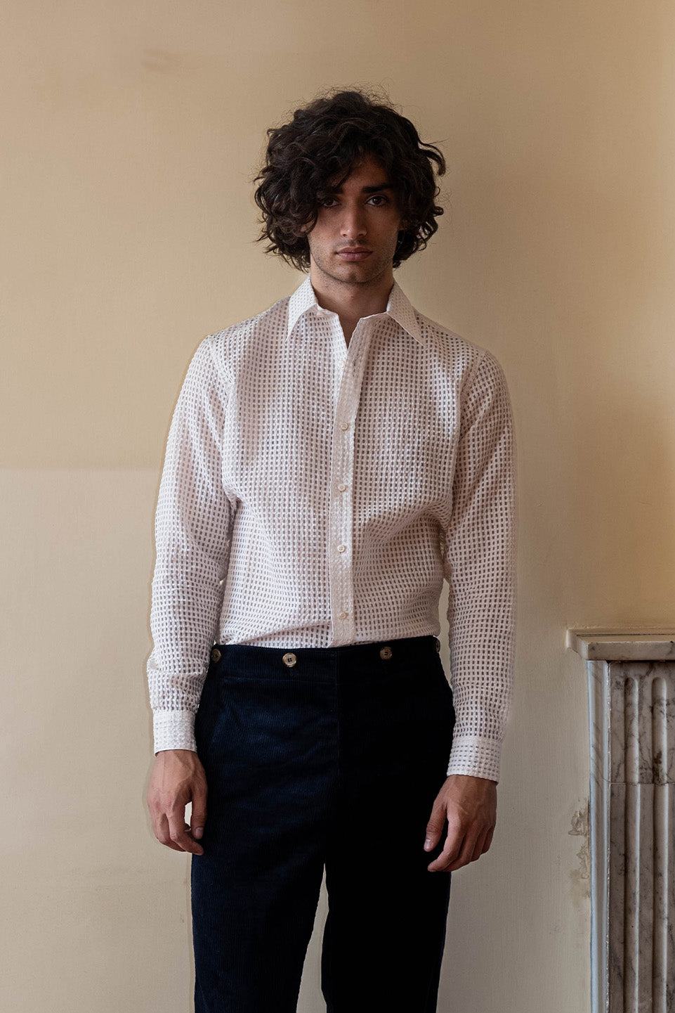 EREVAN SHIRT - BEIGE CHECK