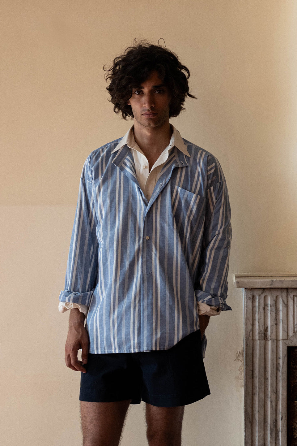 LICES SHIRT - INDIGO STRIPE