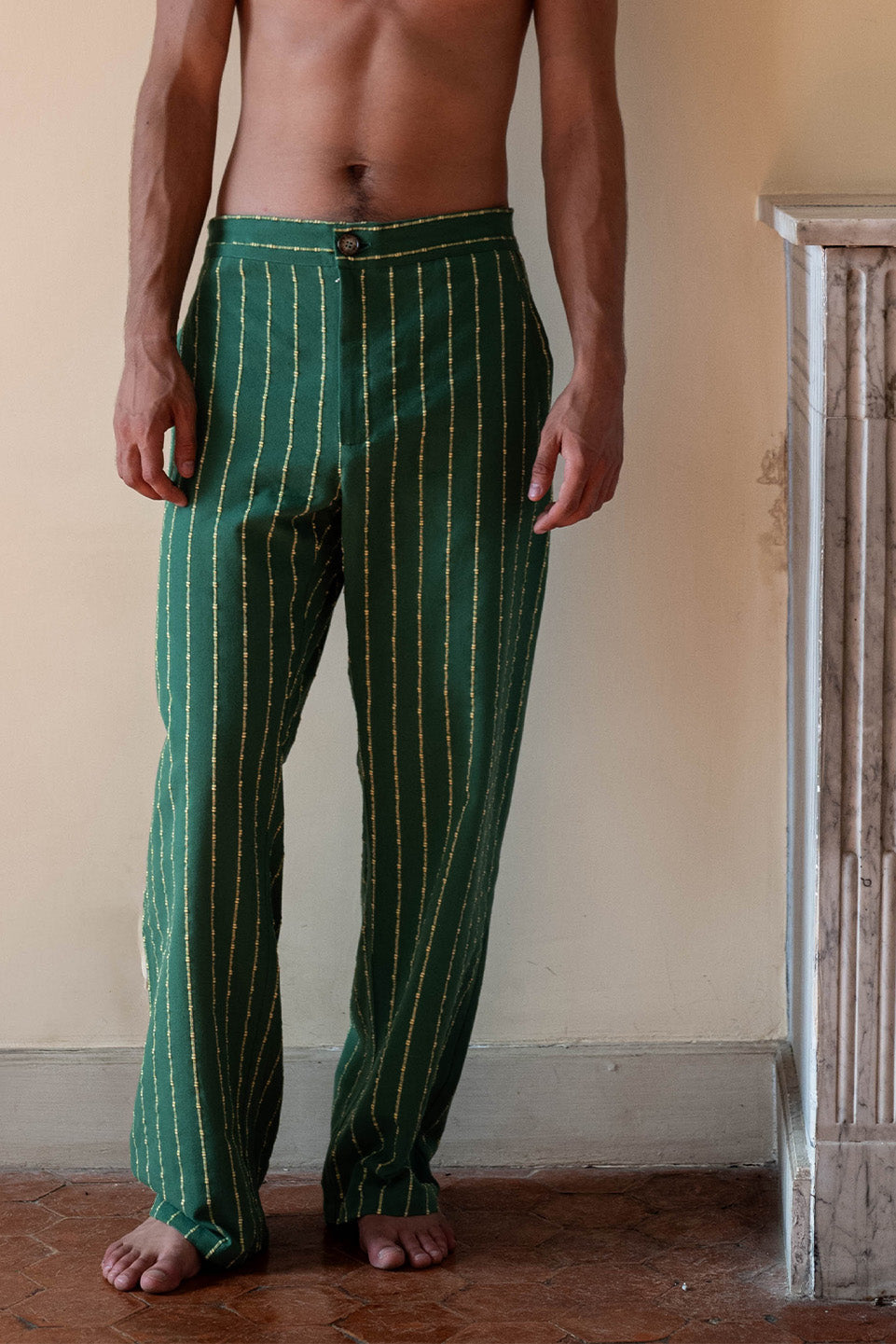PANTALON CAPON - VERT