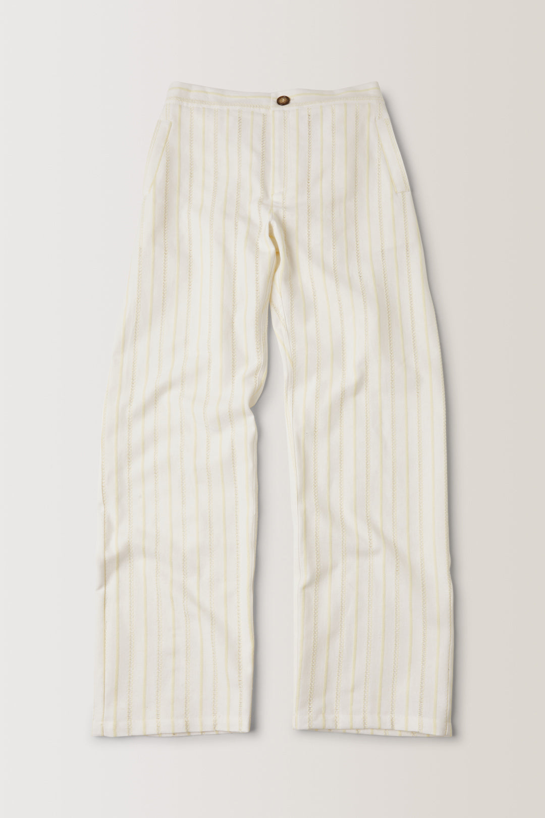 PANTALON CAPON • JACQUARD RAYURE CREME | Pantalon pour homme Erevan