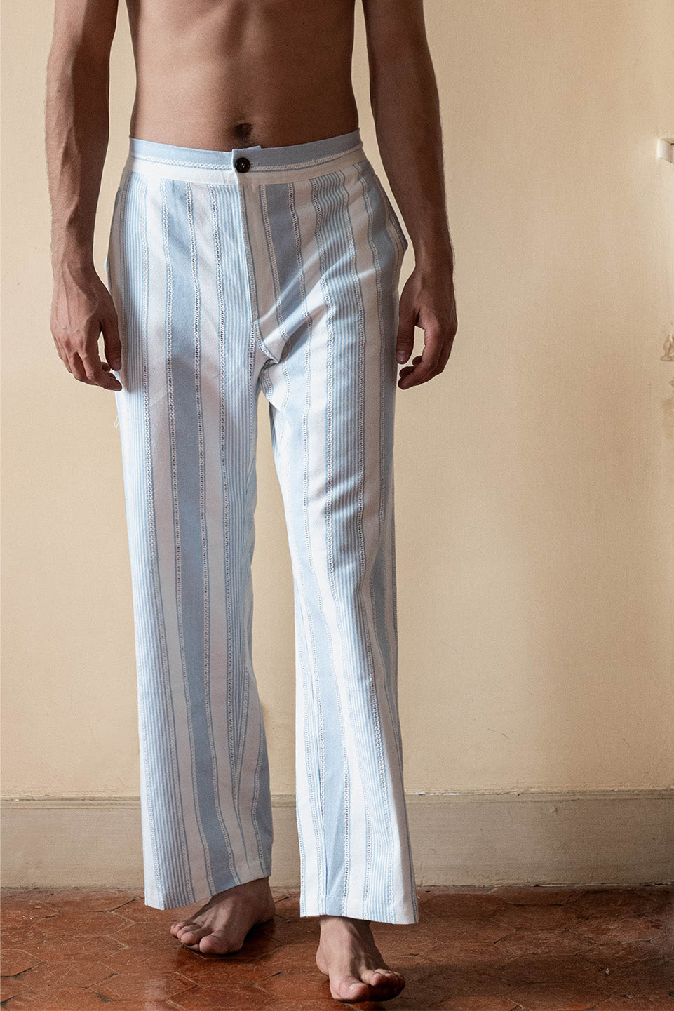 PANTALON CAPON - JACQUARD RAYURE