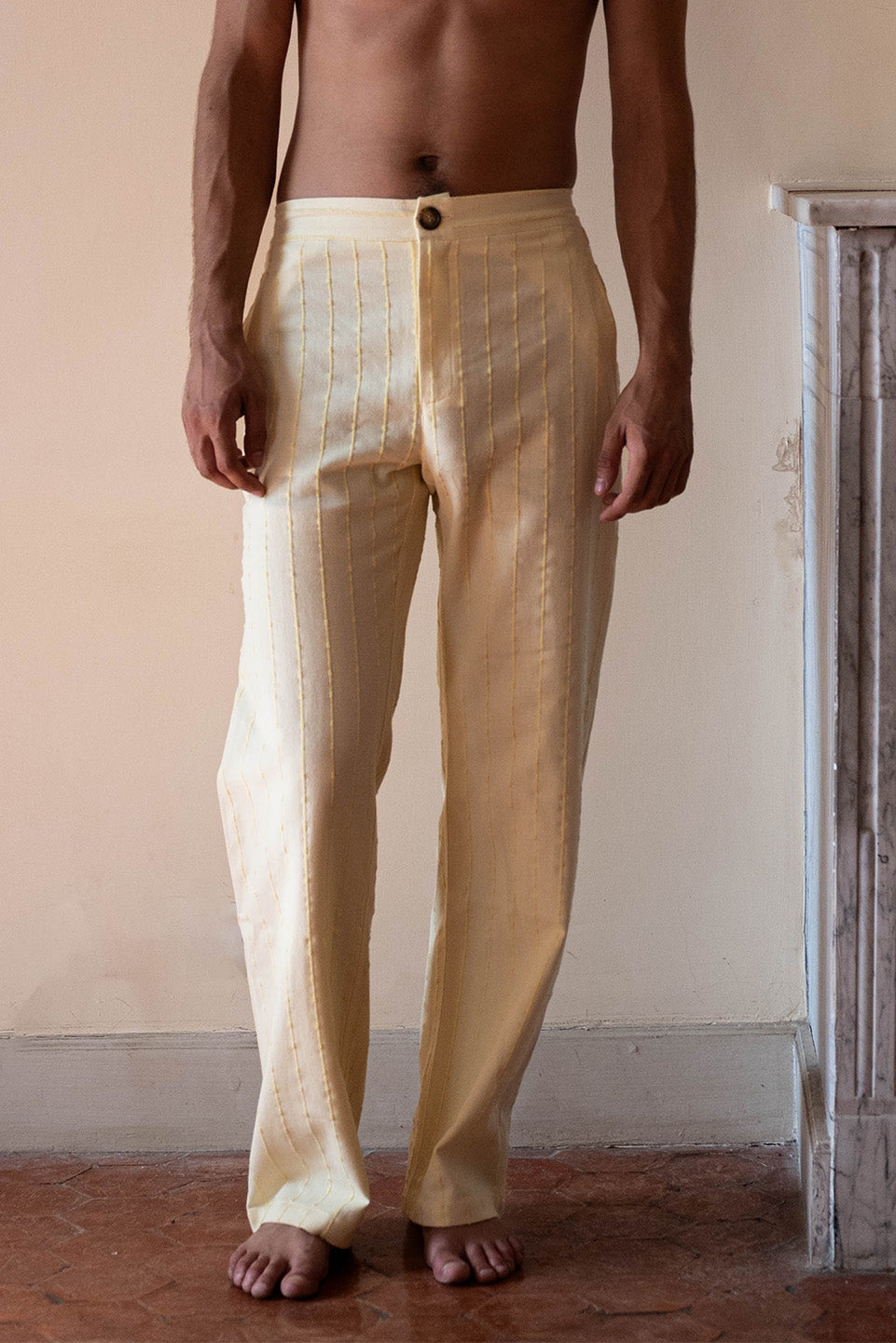 PANTALON CAPON - CRÈME