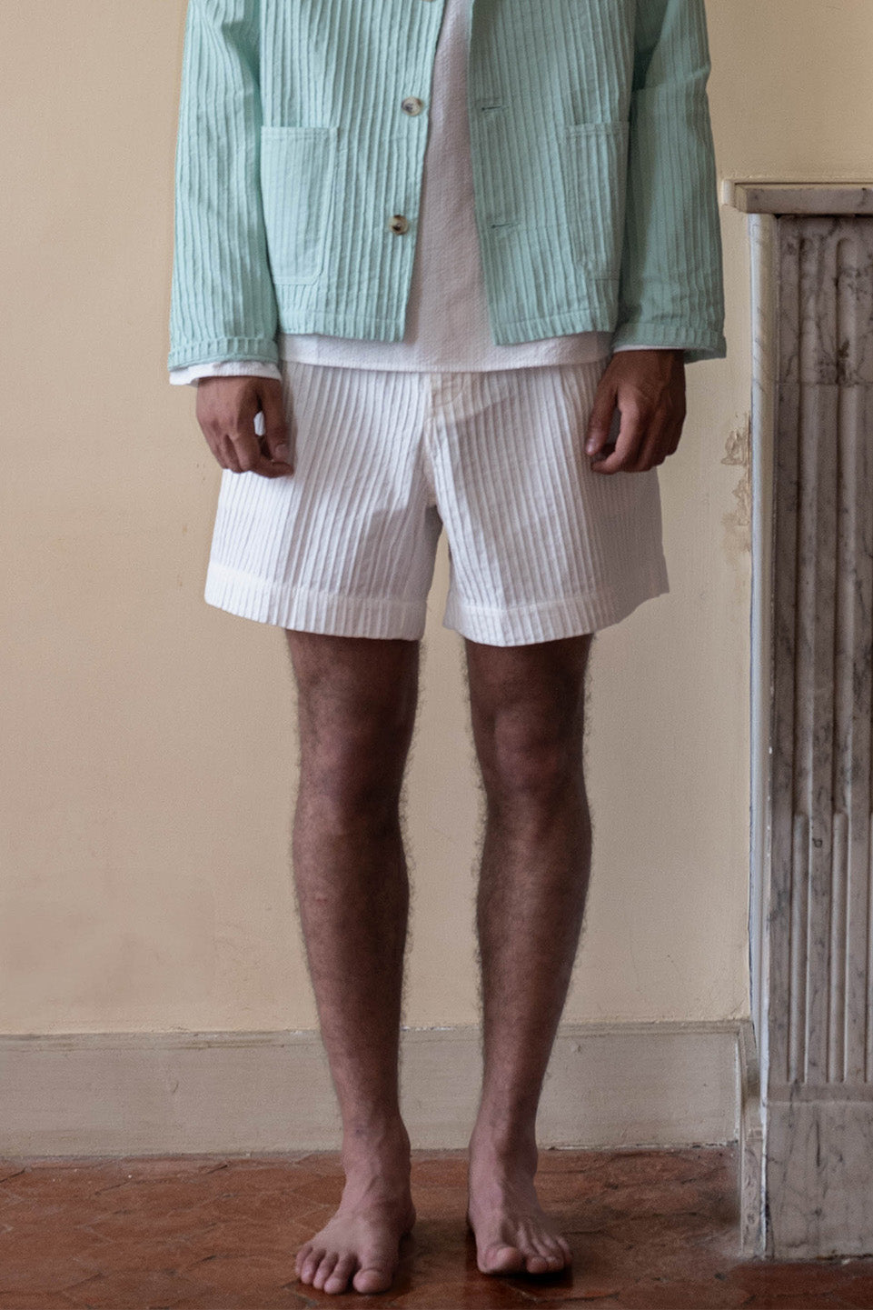 WALTER SHORTS - WHITE STRIPE