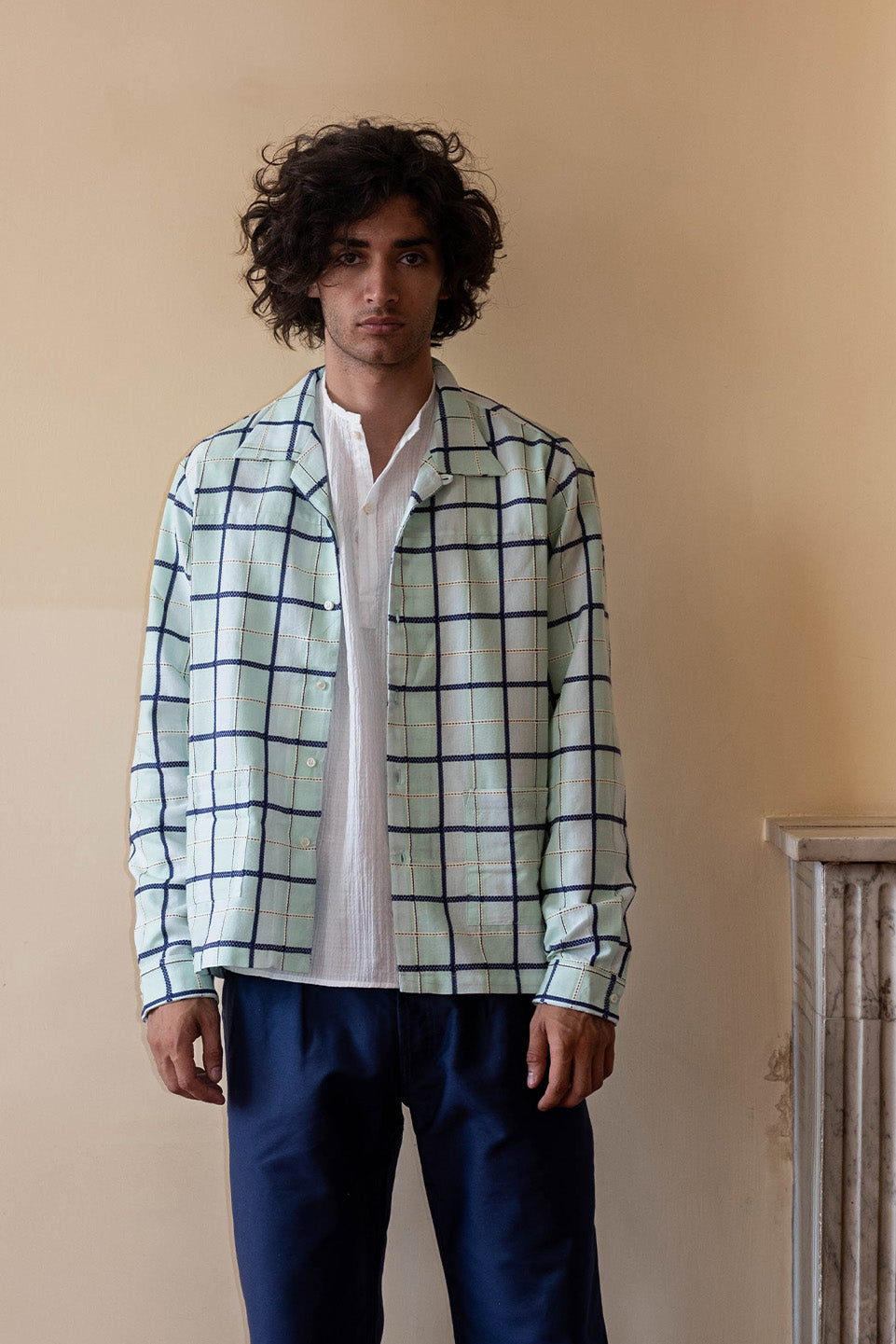 CAPON OVERSHIRT - BLUE CHECK
