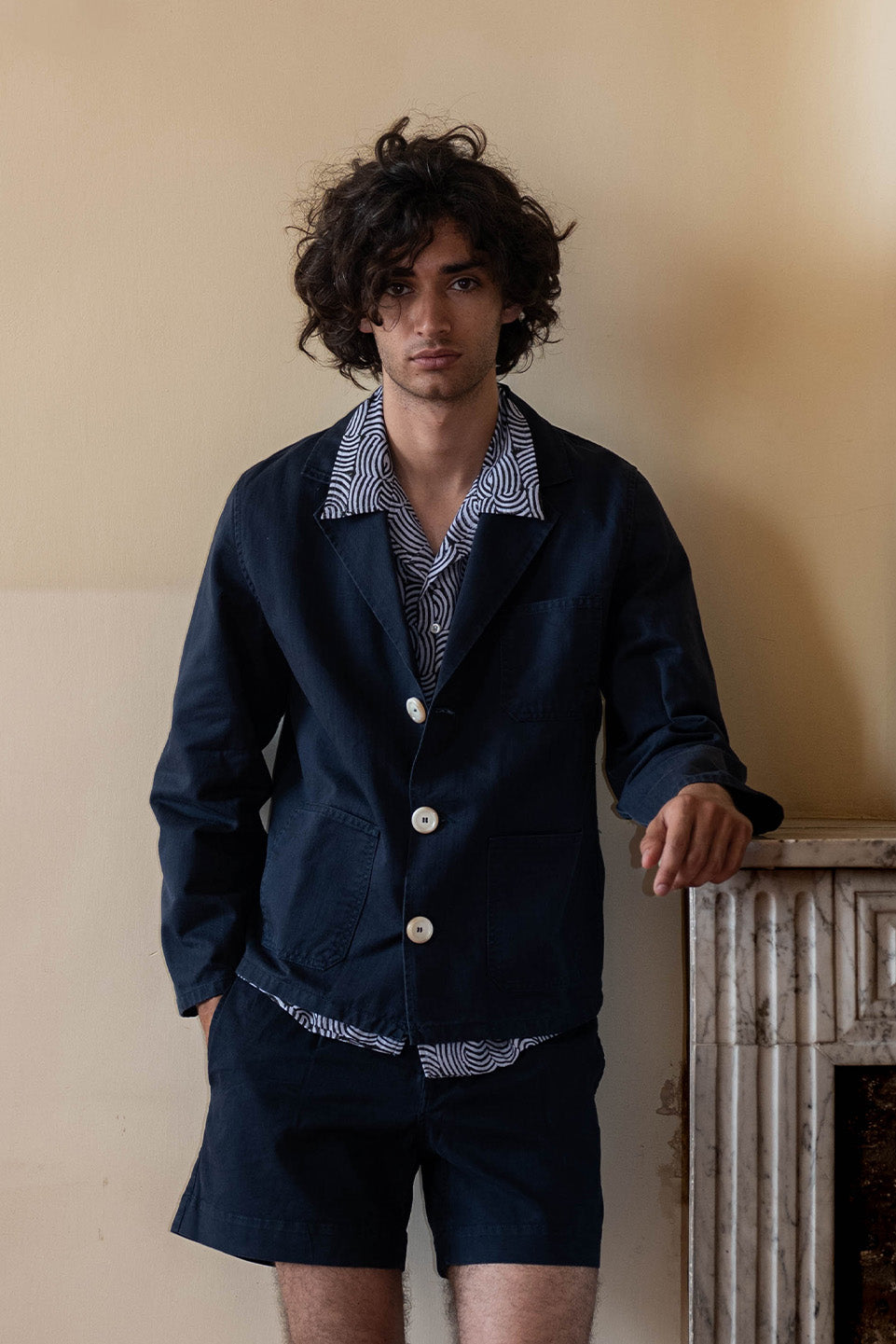 LA PONCHE JACKET - BLACK HERRINGBONE