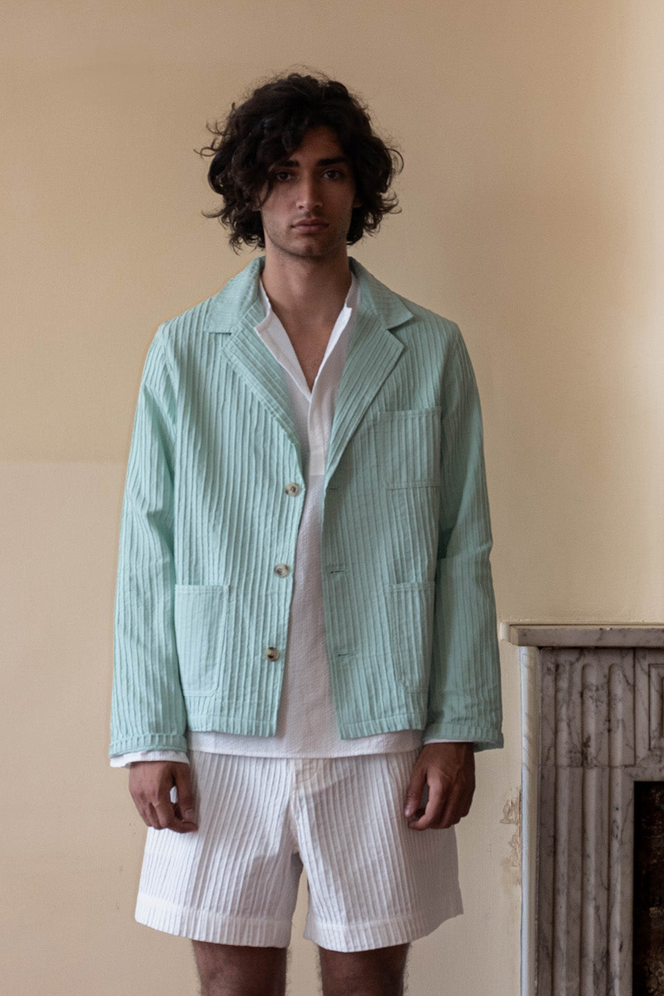 VESTE LA PONCHE - STRIPE VERT