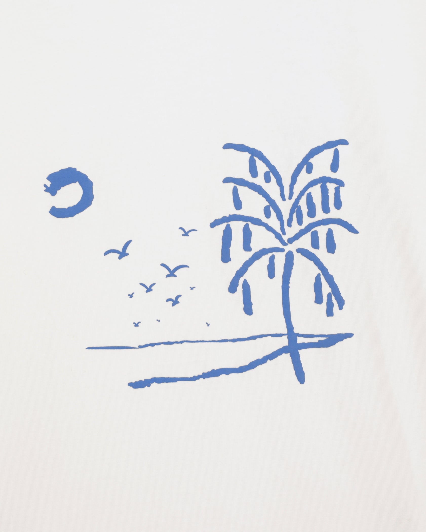 Tee shirt de luxe pour homme Erevan, en maille de coton, col rond, sérigraphie palmier, fabriquée au portugal