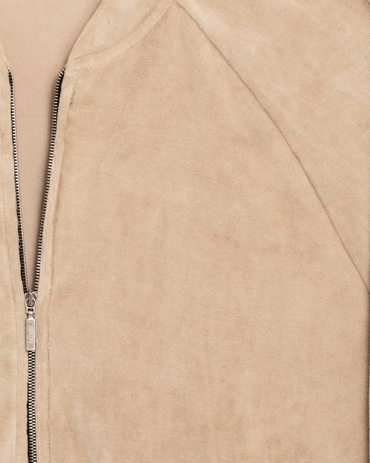 Veste de luxe pour homme Erevan, coupe raglan à ceinture et poignets élastique, en velours éponge, fabriquée en france