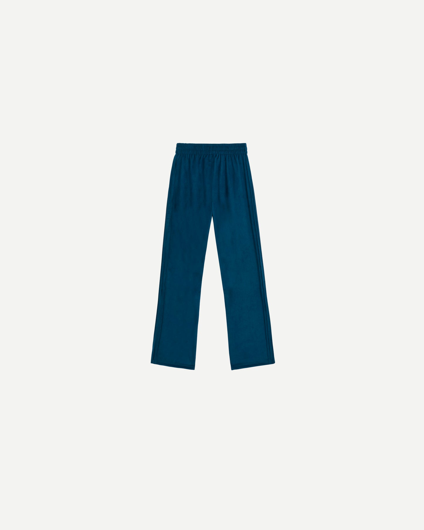 Pantalon de luxe pour homme Erevan, coupe droite, ceinture élastique, cinq nervures côtés, en nubuck, fabriquée en france